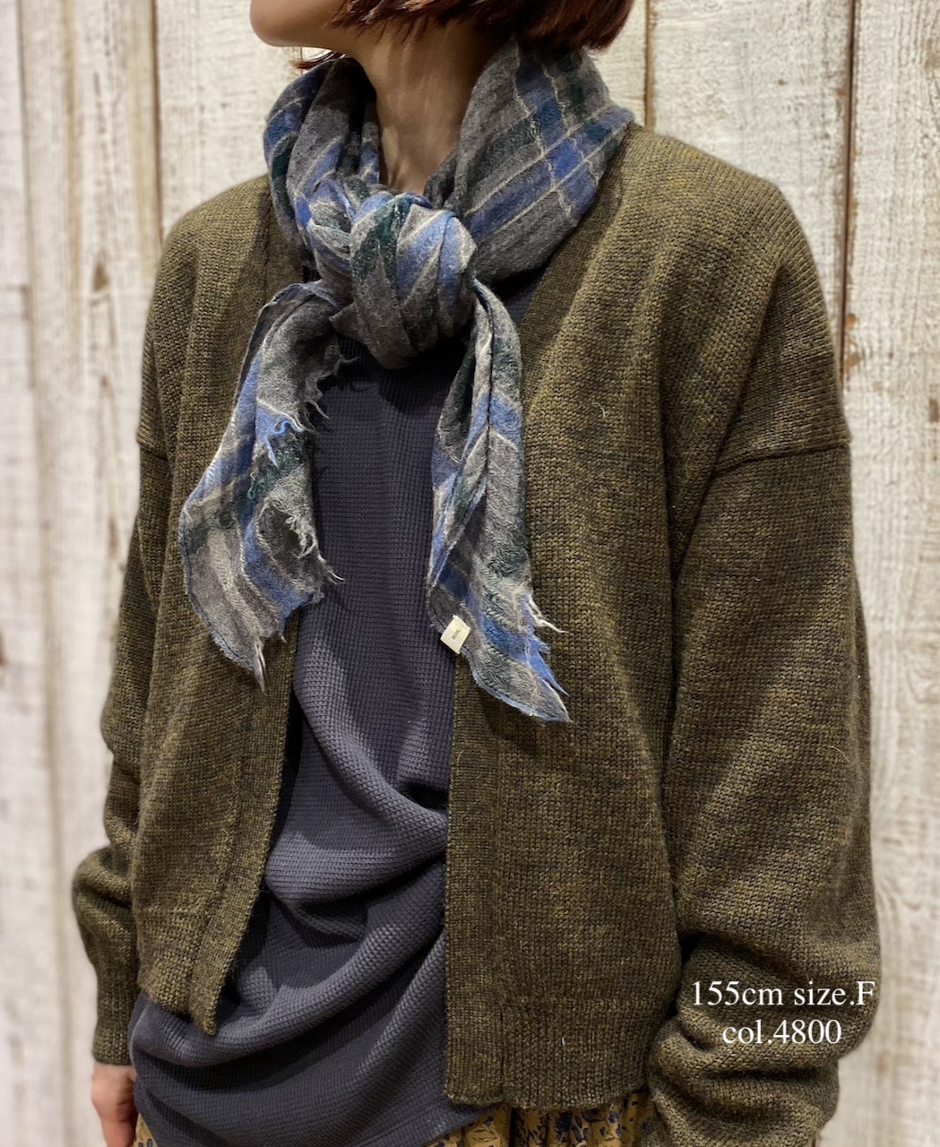 GNSL25501(カーディガン) 7GG 2PLY PLAIN STITCH COTSWOLDS V-NECK 1BUTTON CARDIGAN