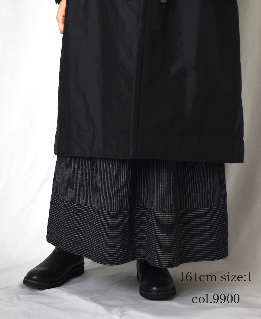 NSL25522(コート)PADDED POLYESTER PLAIN HIGH COLLAR COAT