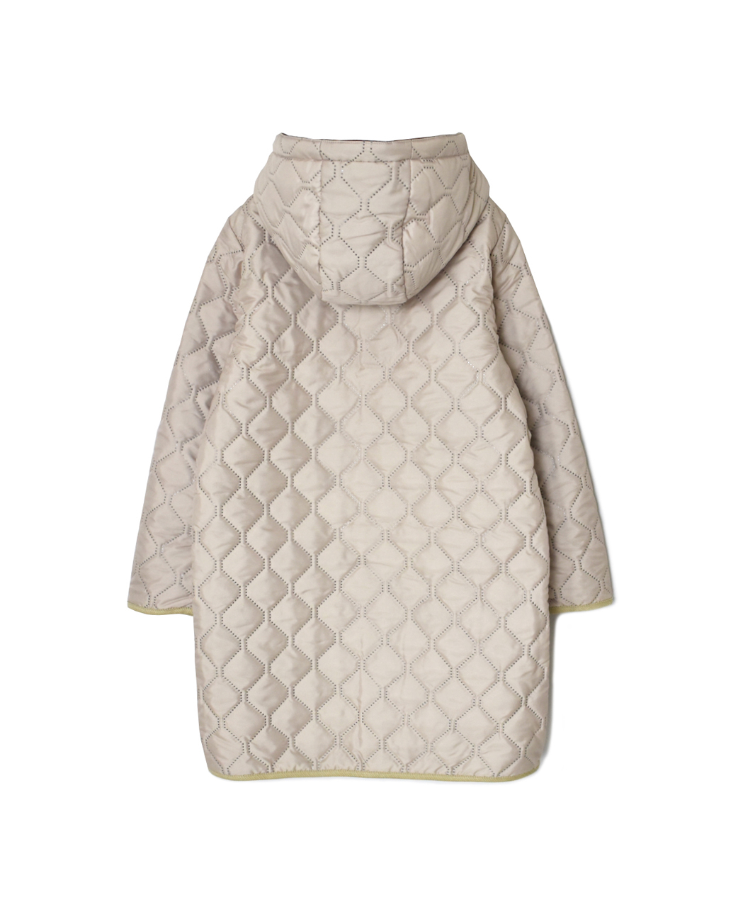 NAM2554(コート) PLAIN POLYESTER×FREECE HEAT QUILT REVERSIBLE HIGH COLLAR HOODED COAT