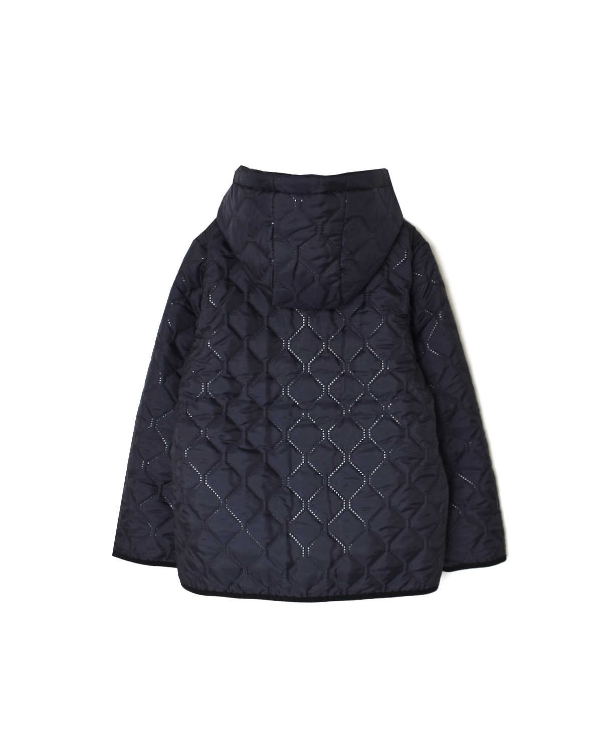 NAM2556(ジャケット) PLAIN POLYESTER×FREECE HEAT QUILT REVERSIBLE HIGH COLLAR HOODED JACKET