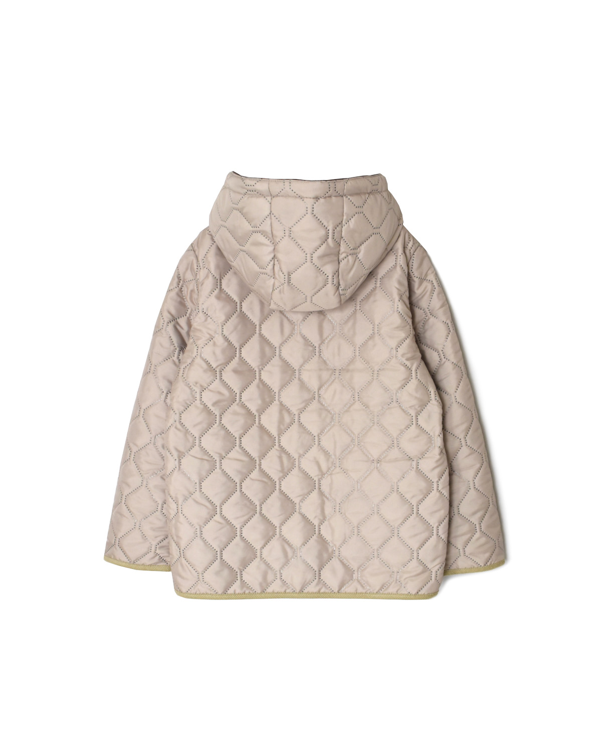 NAM2556(ジャケット) PLAIN POLYESTER×FREECE HEAT QUILT REVERSIBLE HIGH COLLAR HOODED JACKET