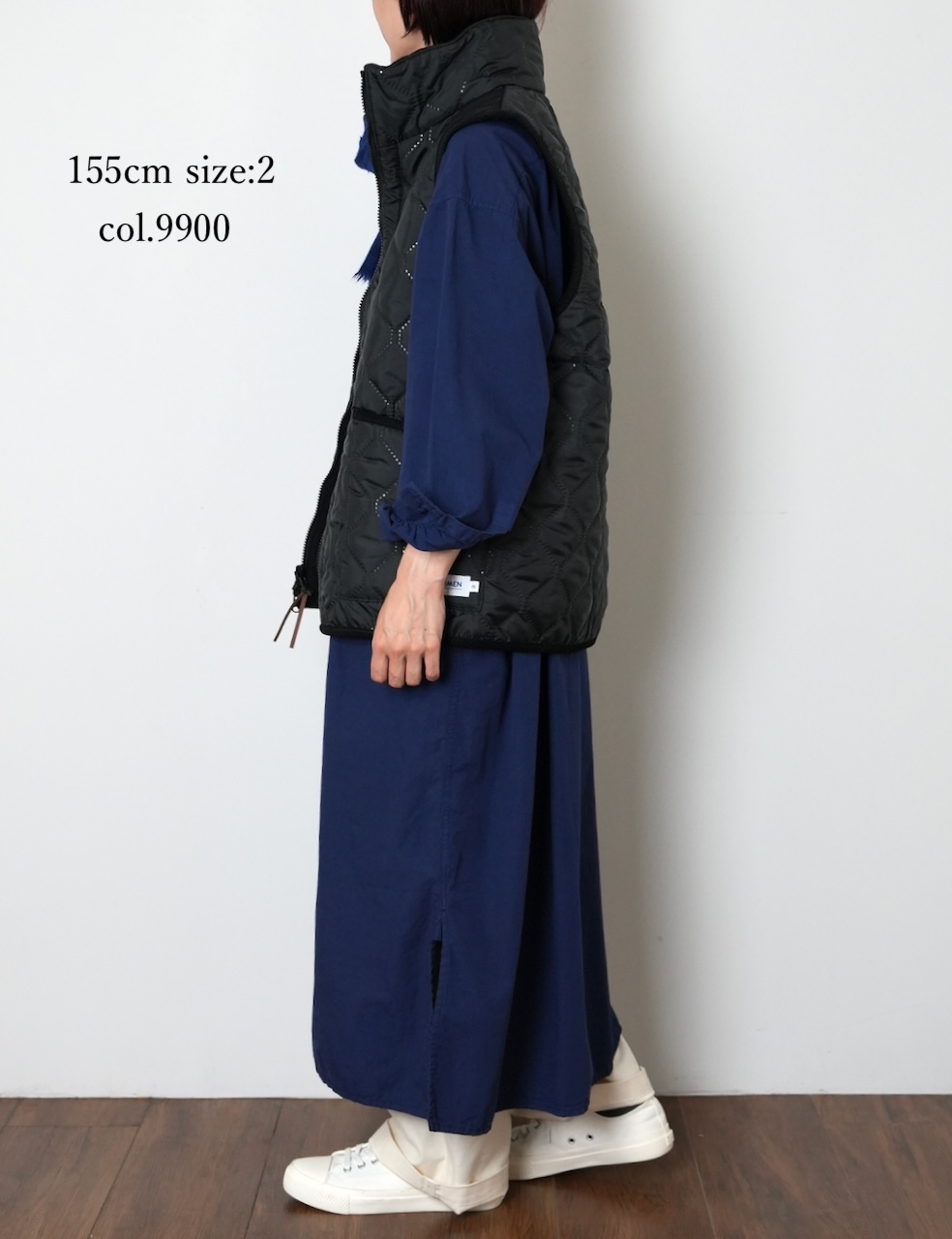 NAM2253 (ベスト) POLYxFLEECE HEAT QUILT HIGH-NECK FULL DOUBLE ZIP-UP REVERSIBLE VEST