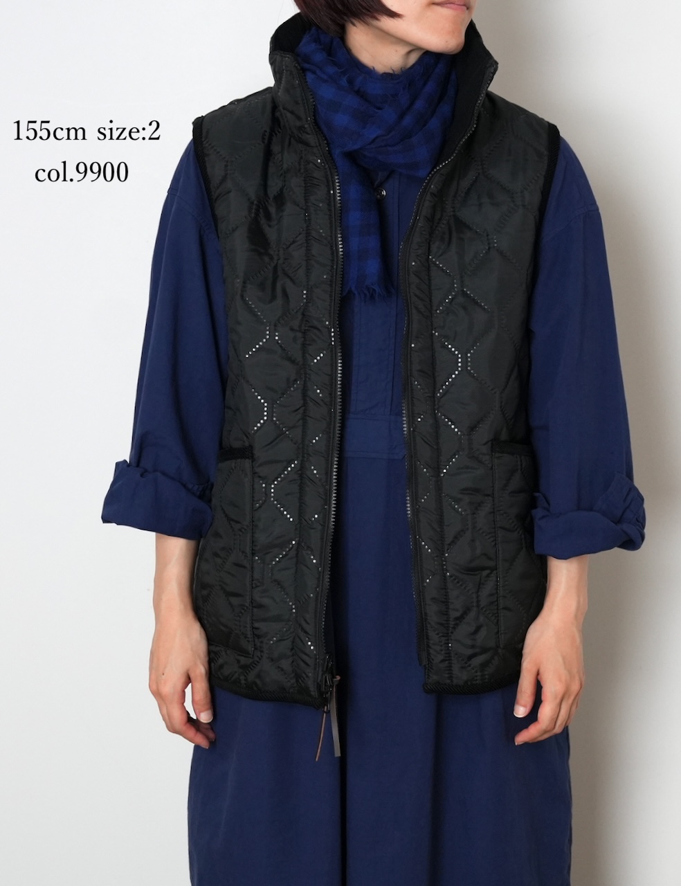 NAM2253 (ベスト) POLYxFLEECE HEAT QUILT HIGH-NECK FULL DOUBLE ZIP-UP REVERSIBLE VEST