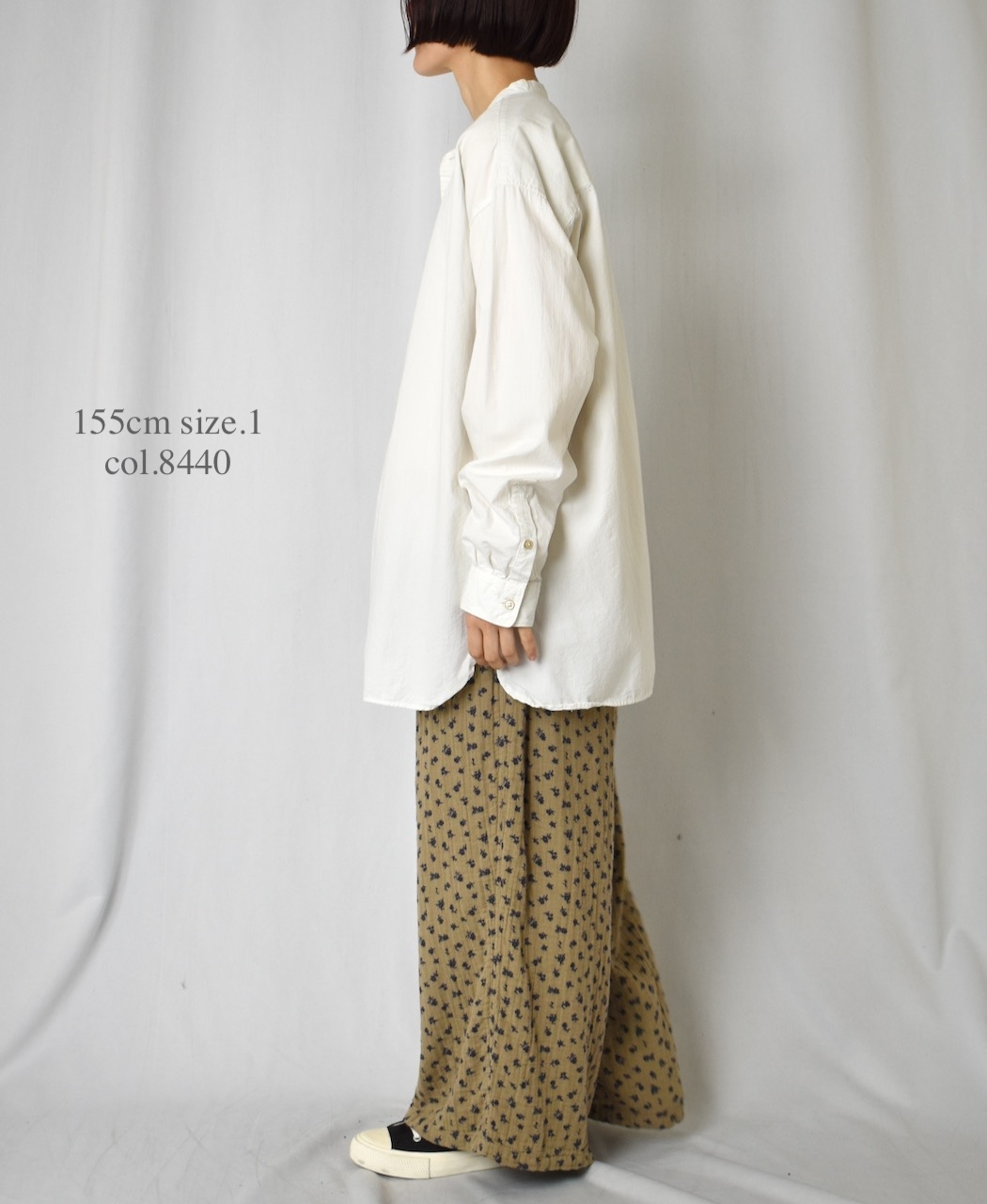 INAM2565GFD (パンツ) DOUBLE GAUZE FLOWER PRINT GATHERED EASY PANTS WITH LINING
