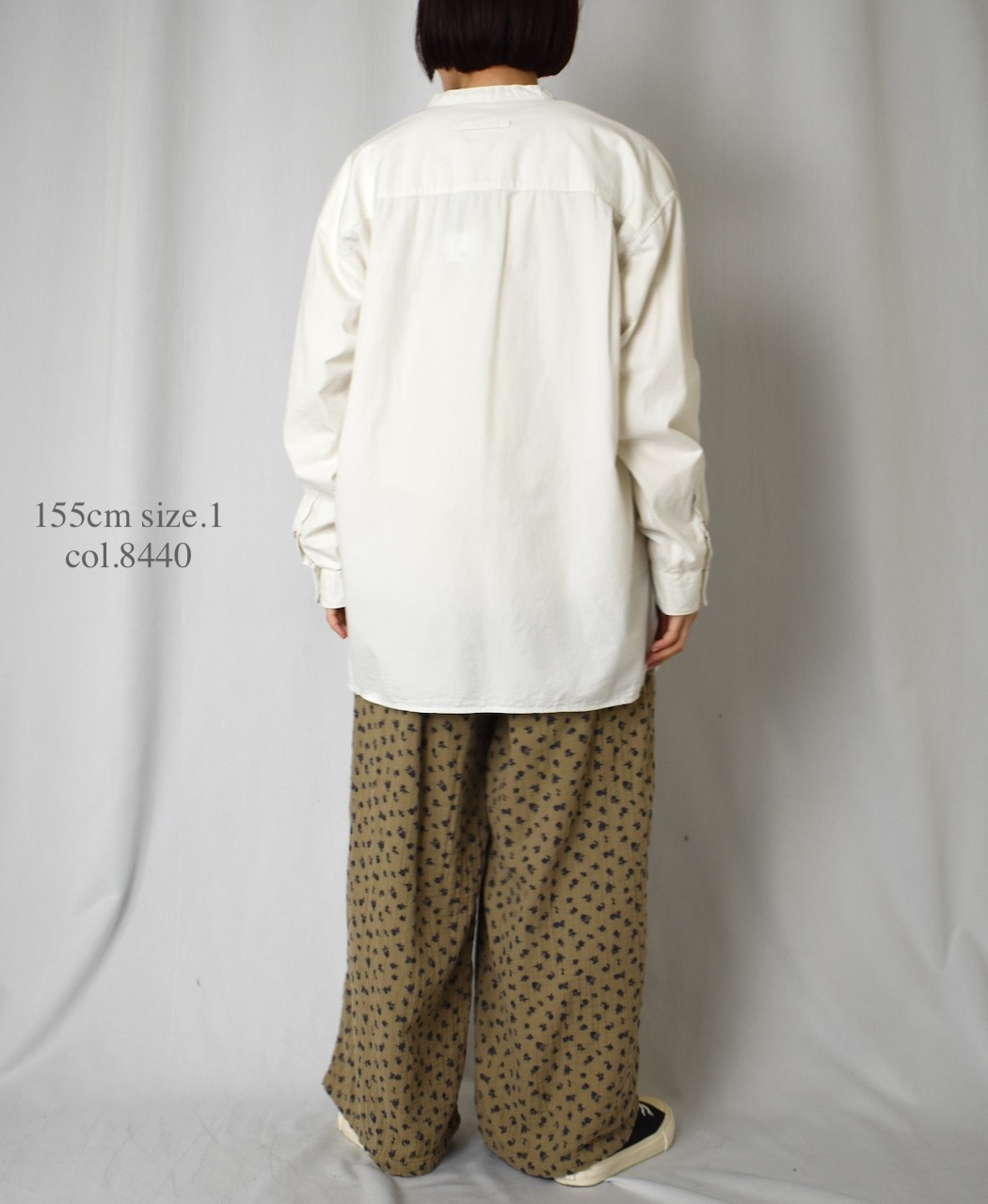 INAM2565GFD (パンツ) DOUBLE GAUZE FLOWER PRINT GATHERED EASY PANTS WITH LINING