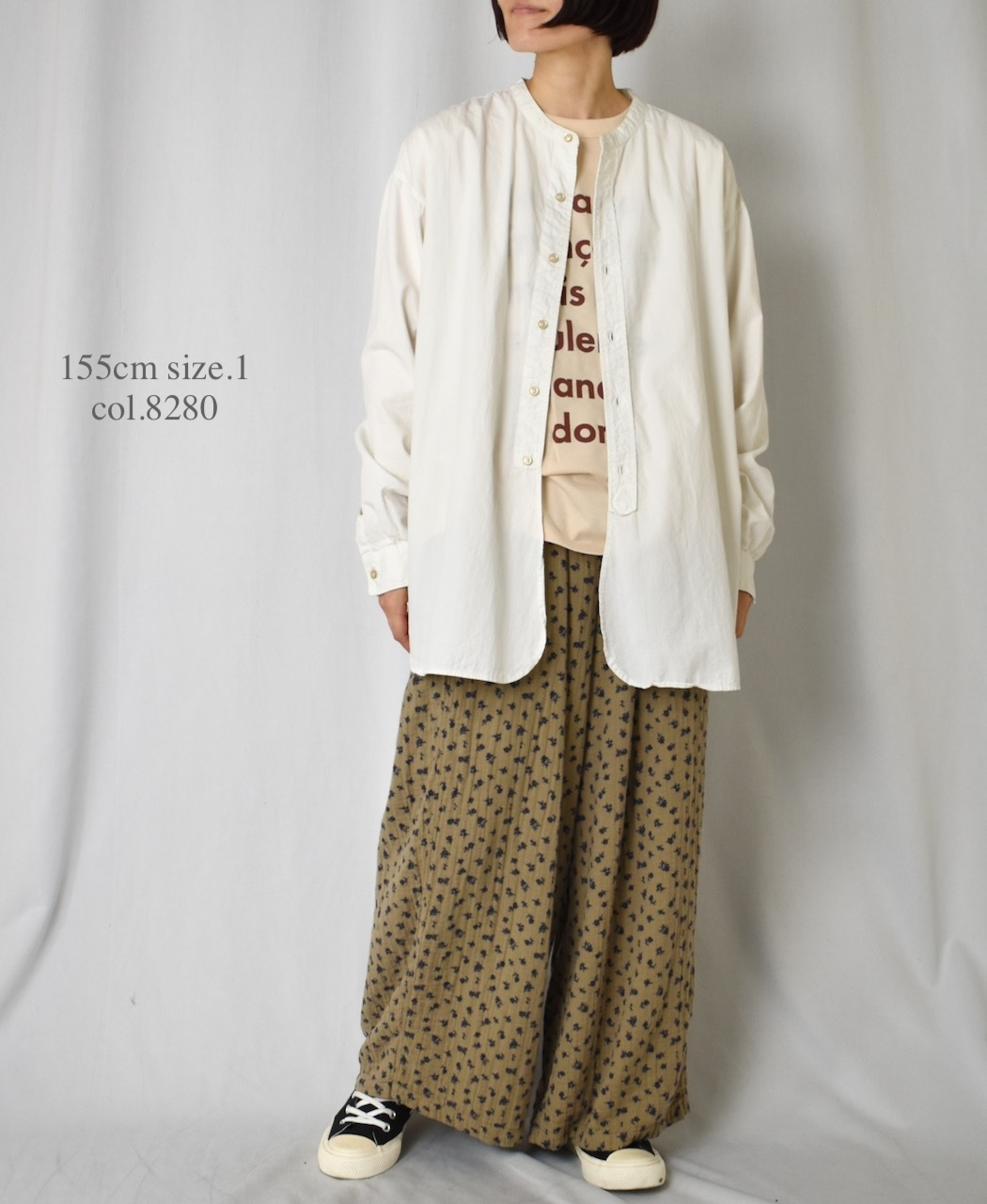 NFA2351P46(Tシャツ) "JE PARLE"COTTON JERSEY CREW NECK OVERSIZE L/SL T-SHIRT WITH CUFF