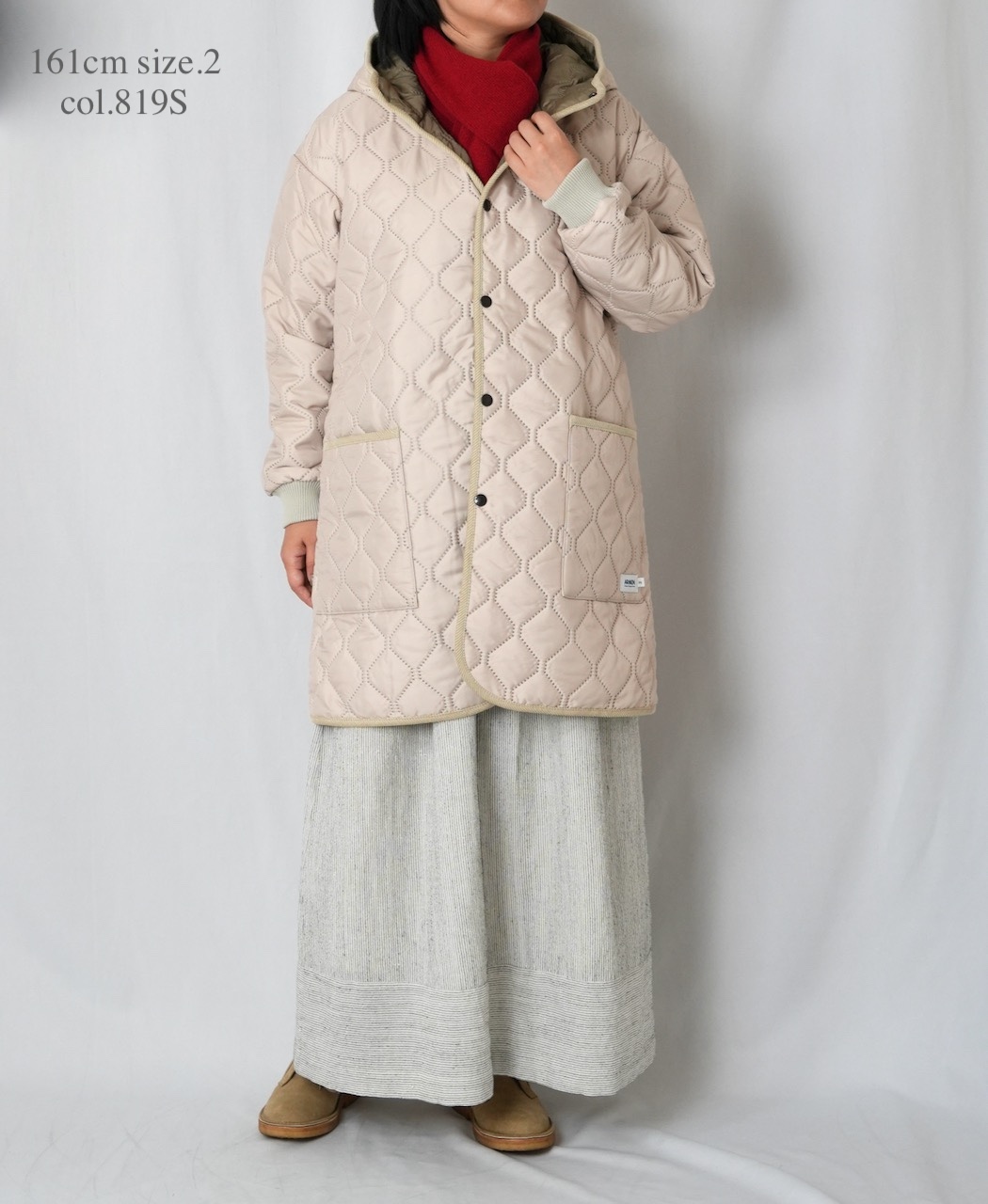 INSL25715(スカート) WOOL/LINEN STRIPE EASY SKIRT