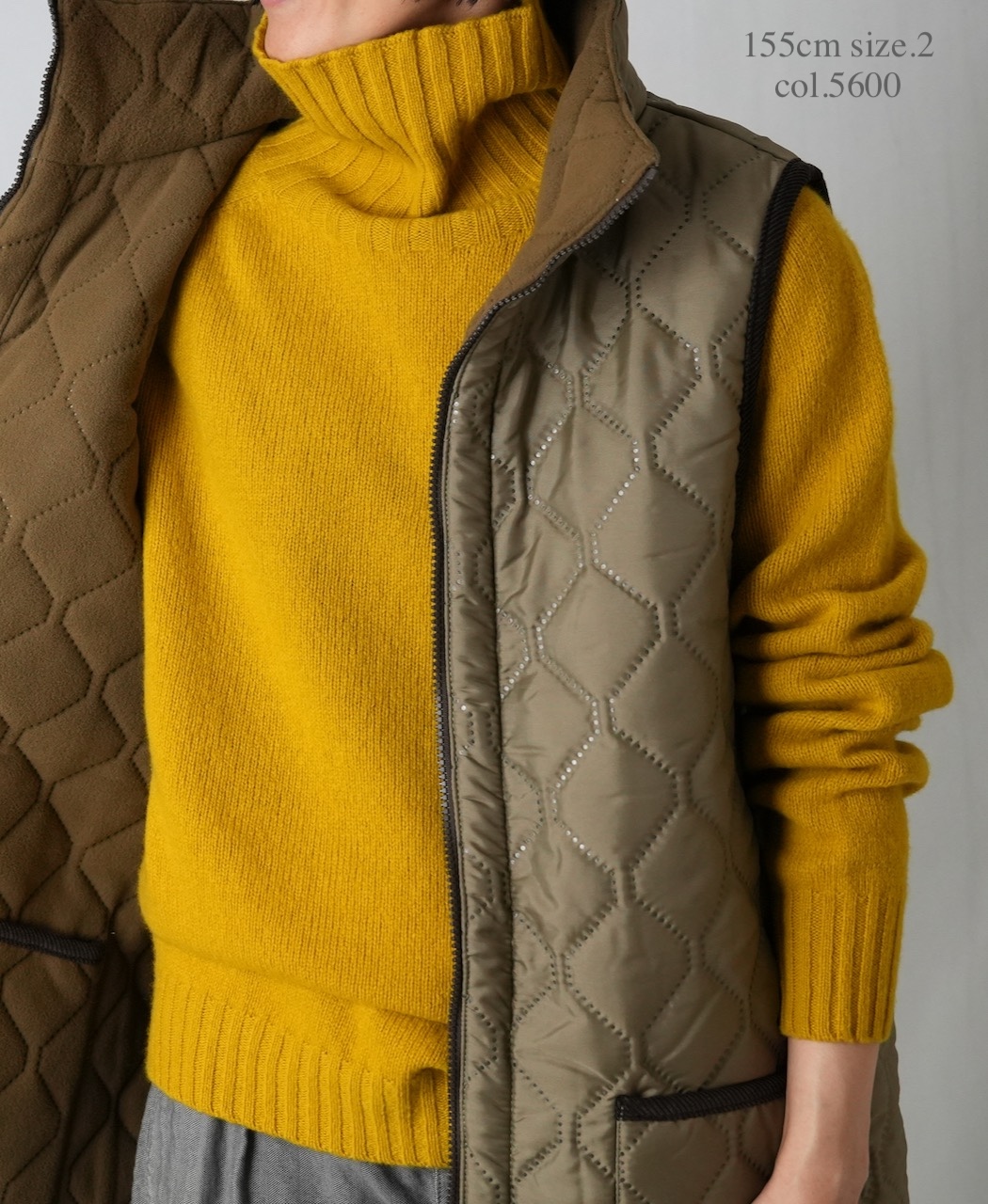 JNAMP1651 (ニット) POLO NECK SADDLE SHOULDER P/O