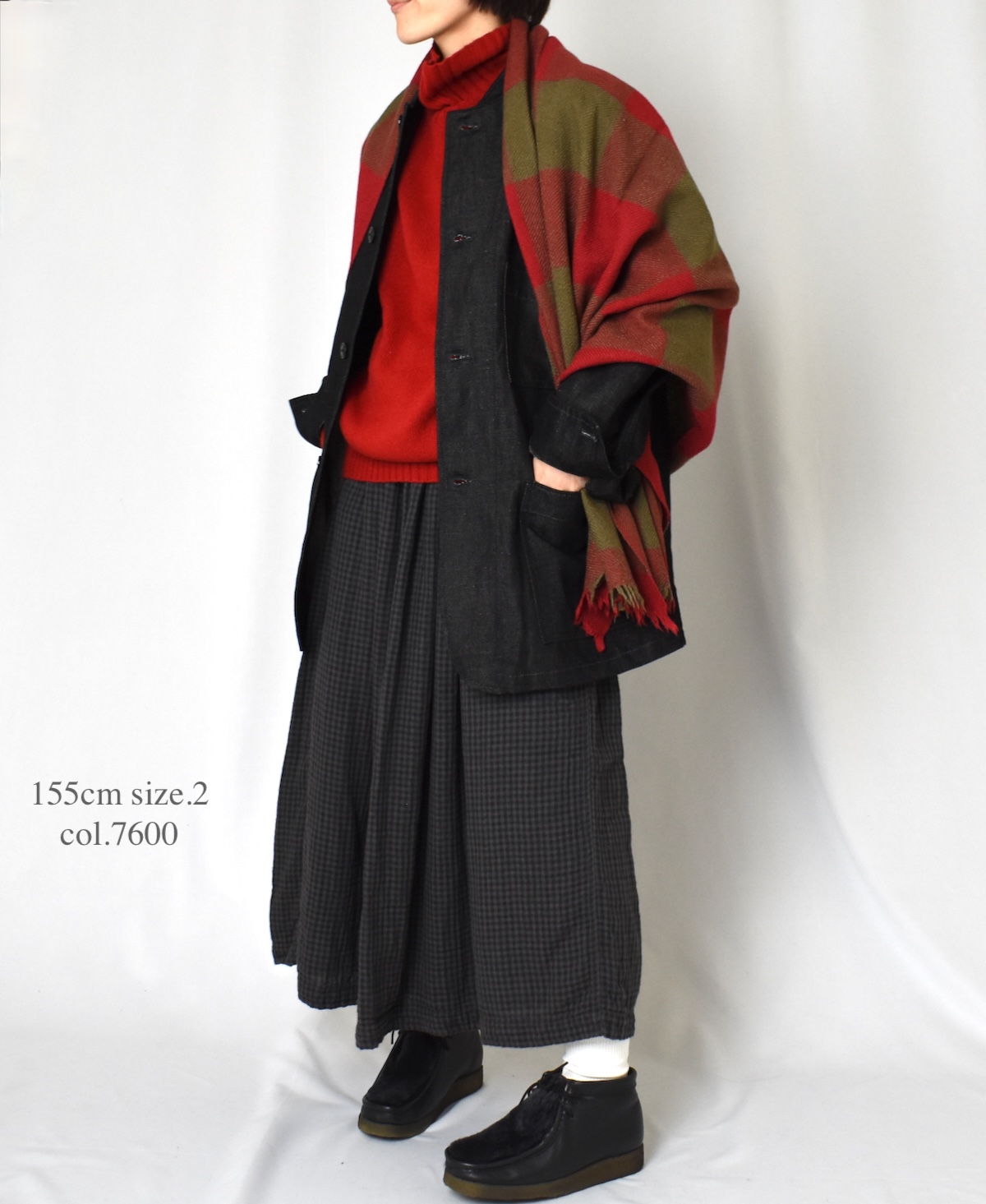 JNAMP1651 (ニット) POLO NECK SADDLE SHOULDER P/O