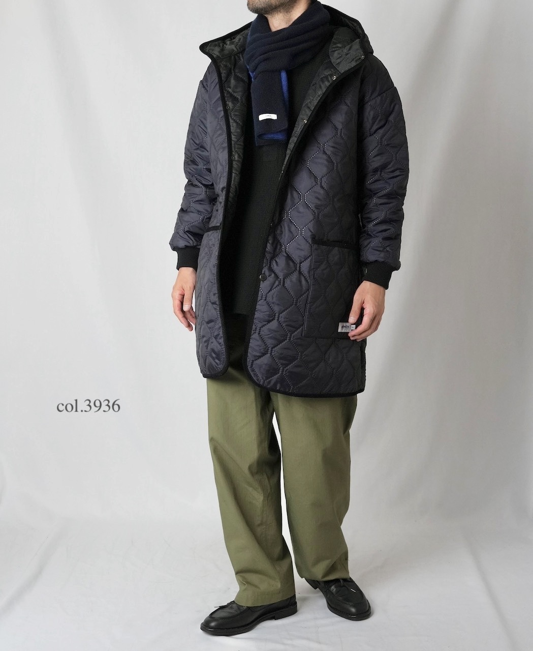 BAAM1961CB (スカーフ) WOOL/CASHMERE 2TONE LOOP SCARF