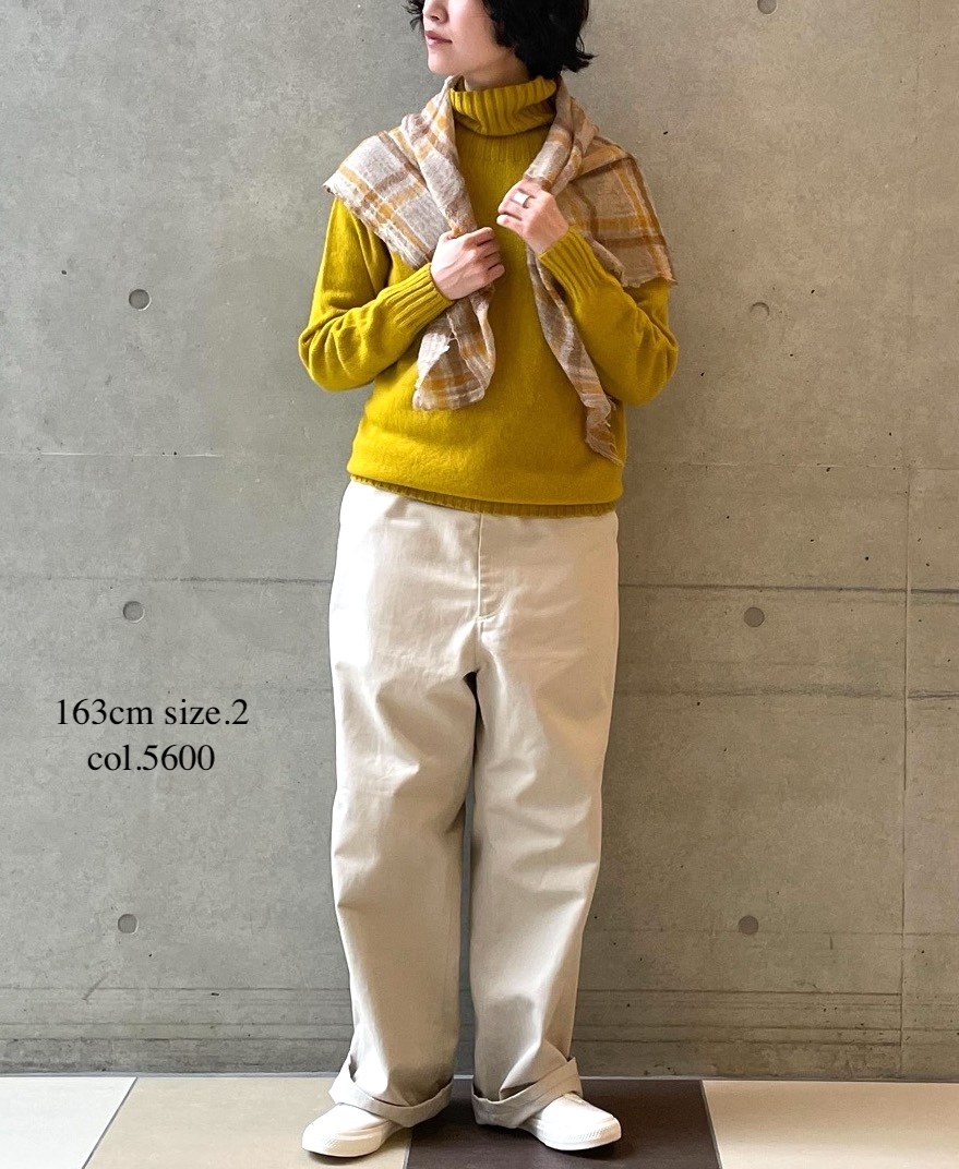 JNAMP1651 (ニット) POLO NECK SADDLE SHOULDER P/O