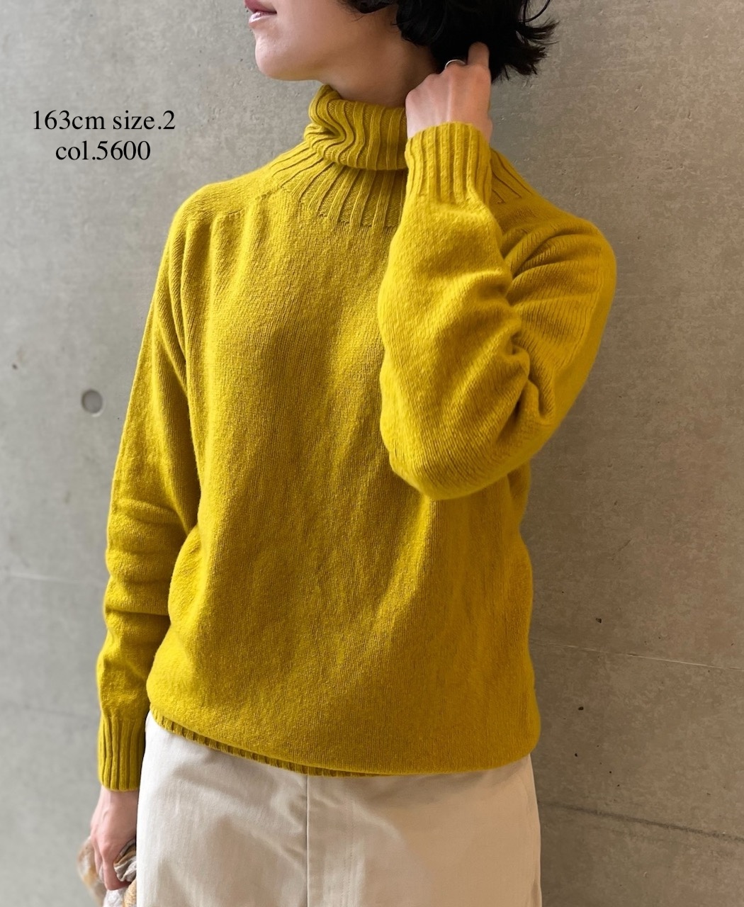 JNAMP1651 (ニット) POLO NECK SADDLE SHOULDER P/O