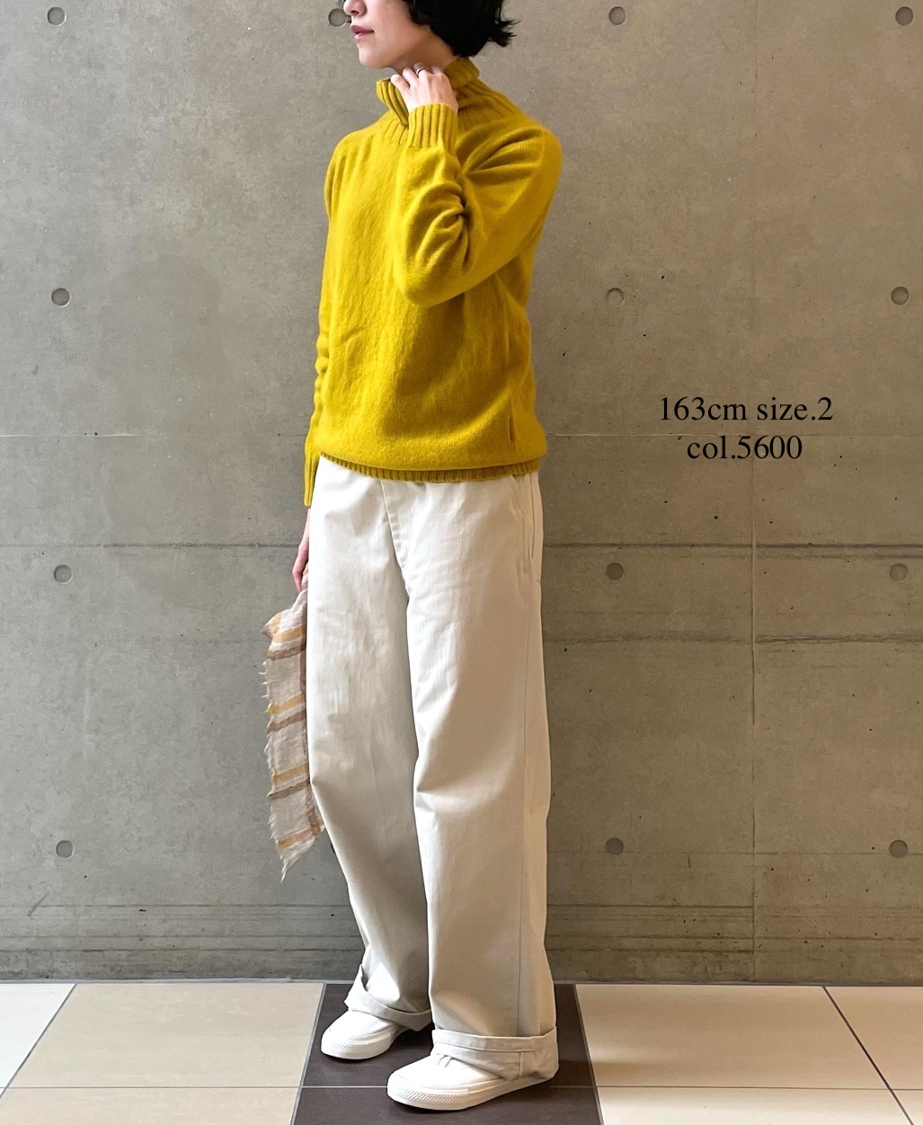 JNAMP1651 (ニット) POLO NECK SADDLE SHOULDER P/O