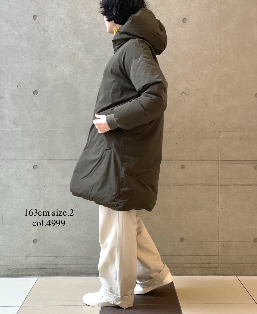 NAM2463 (コート) POLY×COTTON REVERSIBLE DOWN SNAP FRONT HOODED MIDI COAT