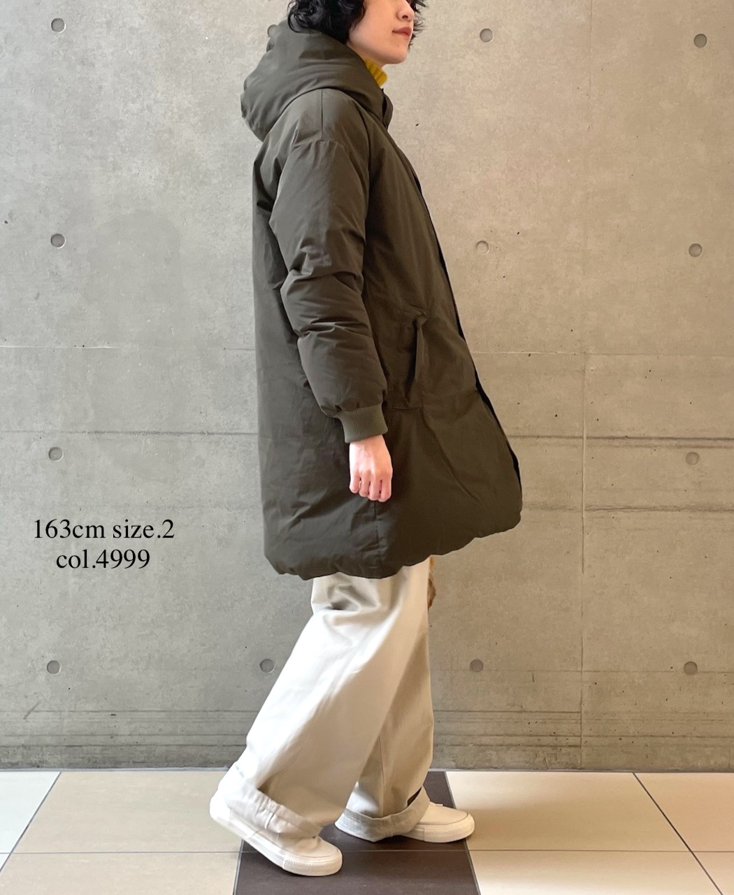 NAM2463 (コート) POLY×COTTON REVERSIBLE DOWN SNAP FRONT HOODED MIDI COAT