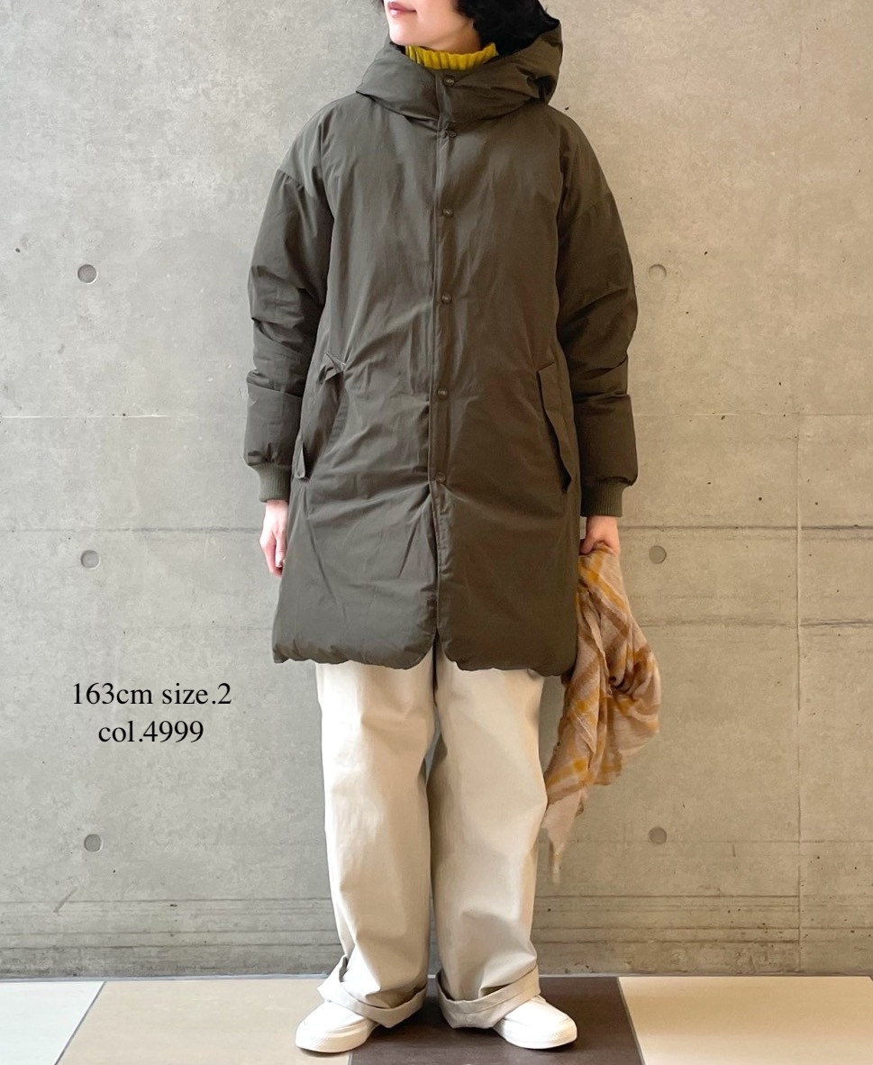 NAM2463 (コート) POLY×COTTON REVERSIBLE DOWN SNAP FRONT HOODED MIDI COAT