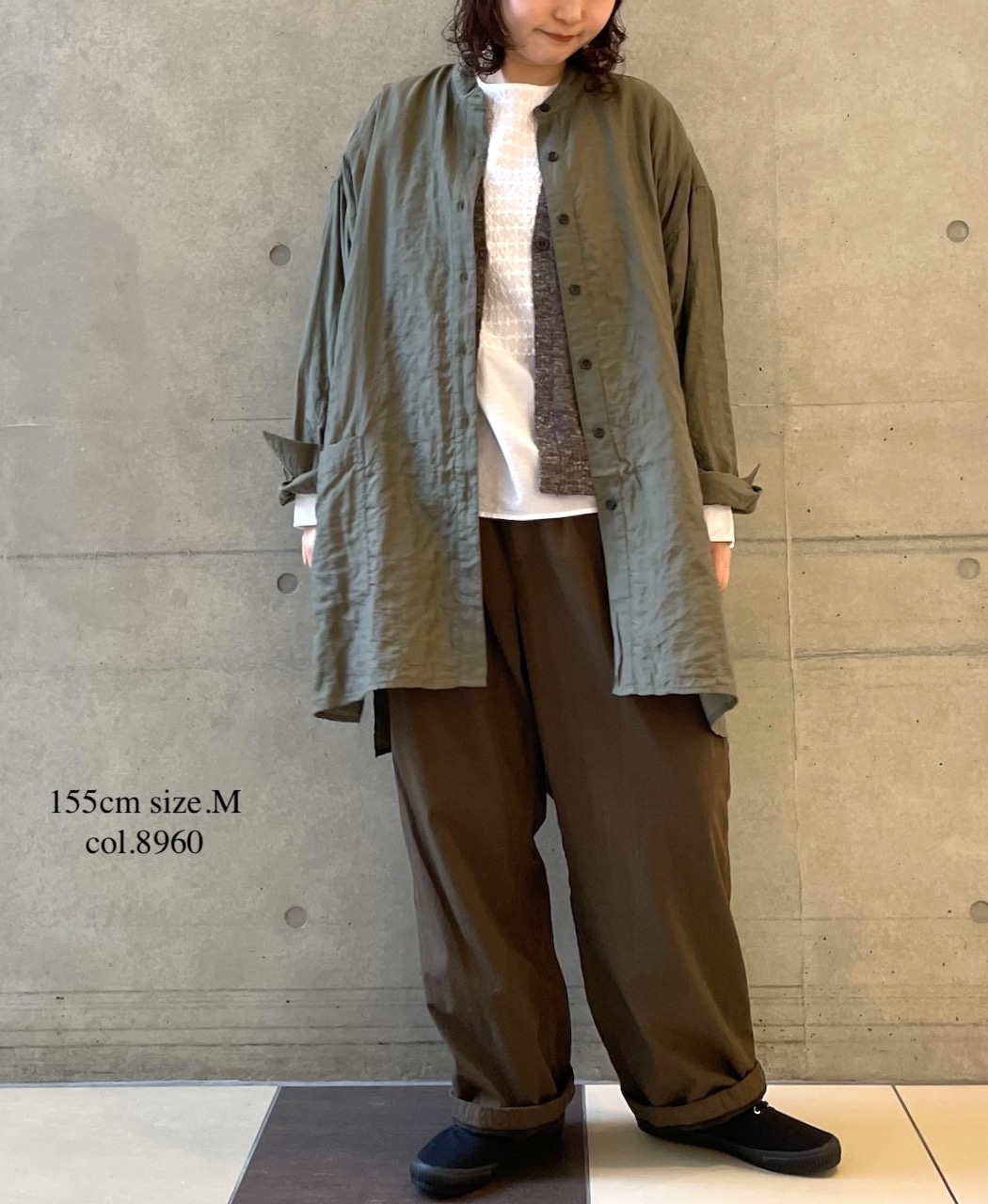 NVL2593D(パンツ) 40s ORGANIC POPLIN (OVERDYE) EASY PANTS