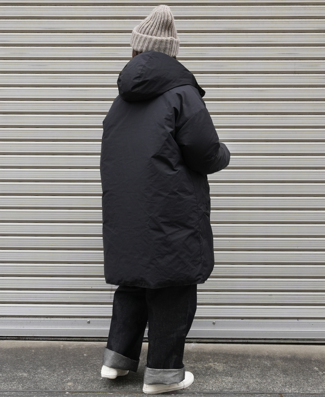 NAM2463 (コート) POLY×COTTON REVERSIBLE DOWN SNAP FRONT HOODED MIDI COAT