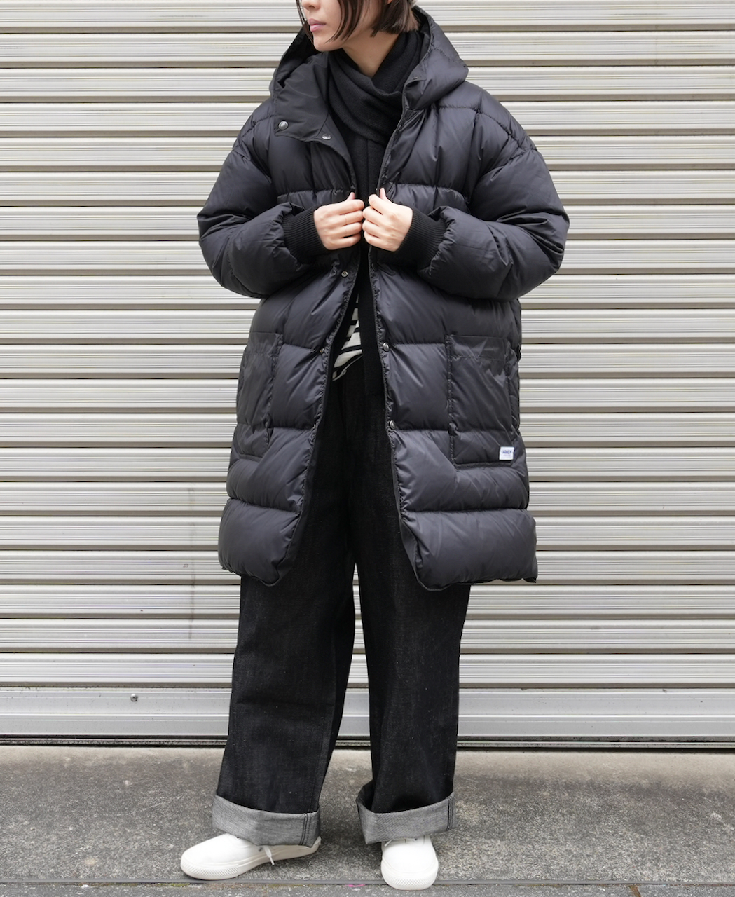 NAM2463 (コート) POLY×COTTON REVERSIBLE DOWN SNAP FRONT HOODED MIDI COAT