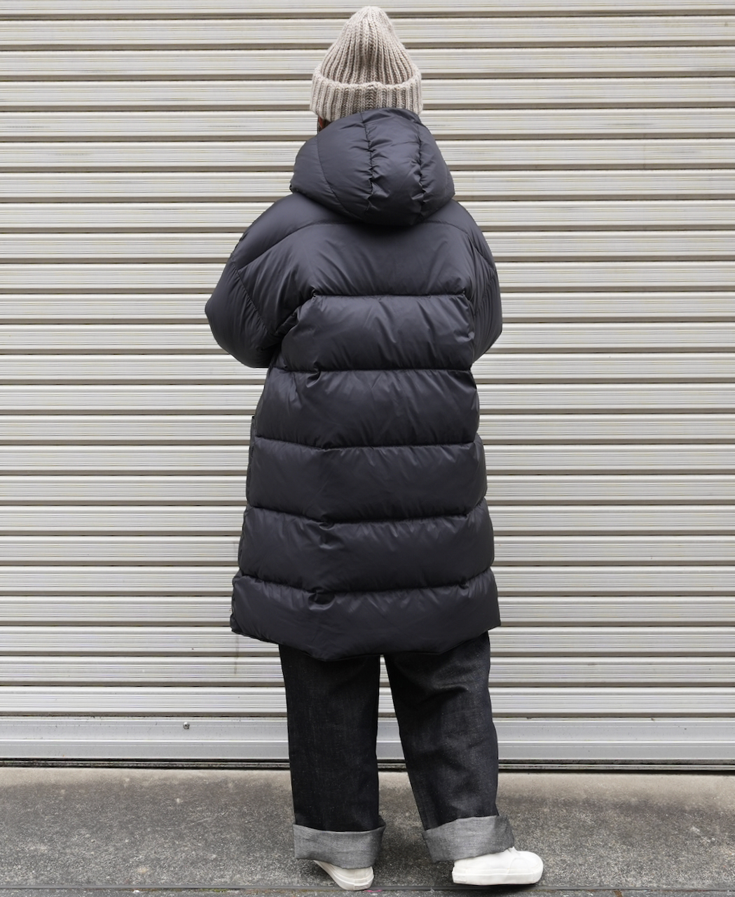 NAM2463 (コート) POLY×COTTON REVERSIBLE DOWN SNAP FRONT HOODED MIDI COAT