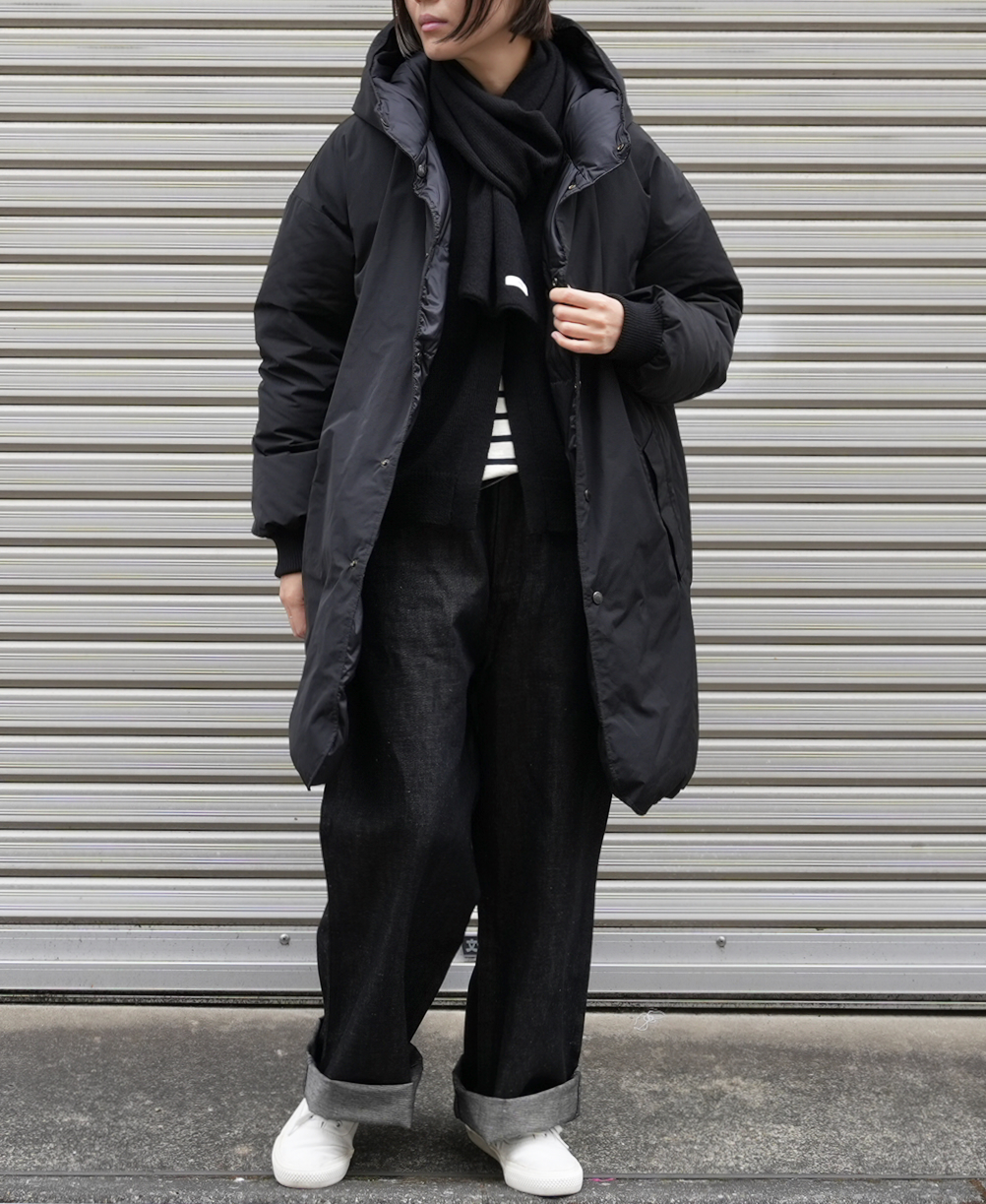 NAM2463 (コート) POLY×COTTON REVERSIBLE DOWN SNAP FRONT HOODED MIDI COAT