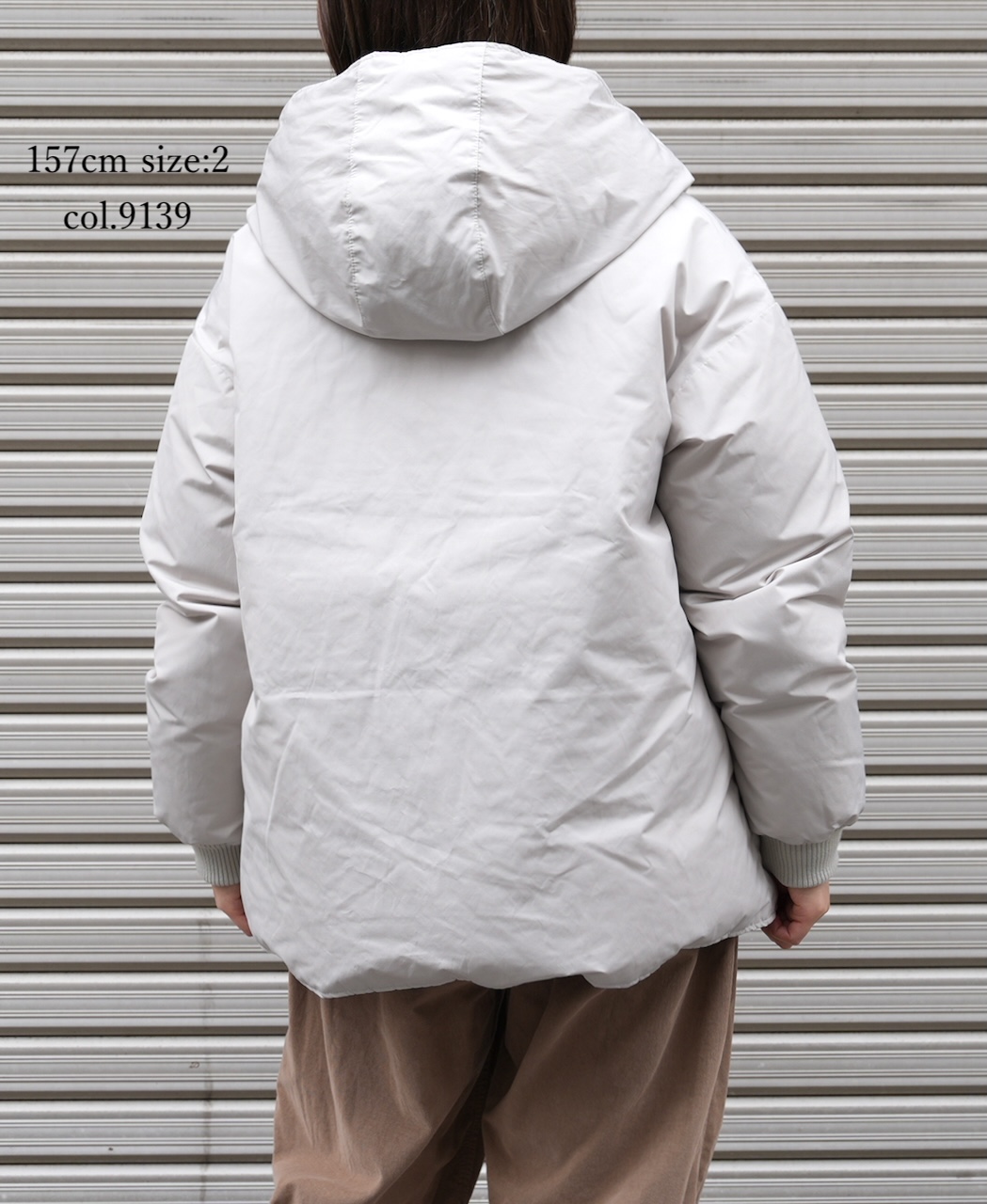 NAM2462(ジャケット) POLY×COTTON REVERSIBLE DOWN SNAP FRONT HOODED JACKET