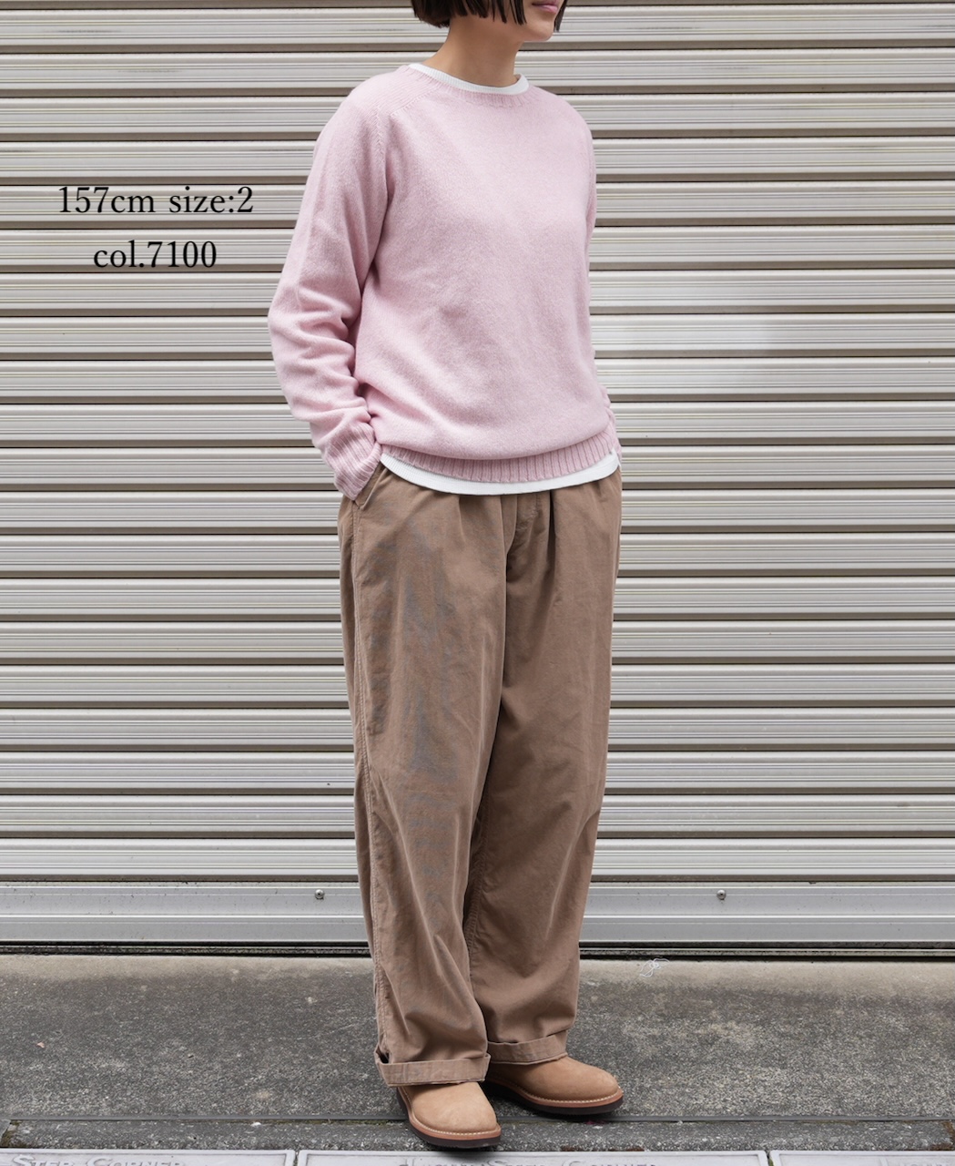 JNAMP1451 (ニット) CREW NECK SADDLE SHOULDER P/O