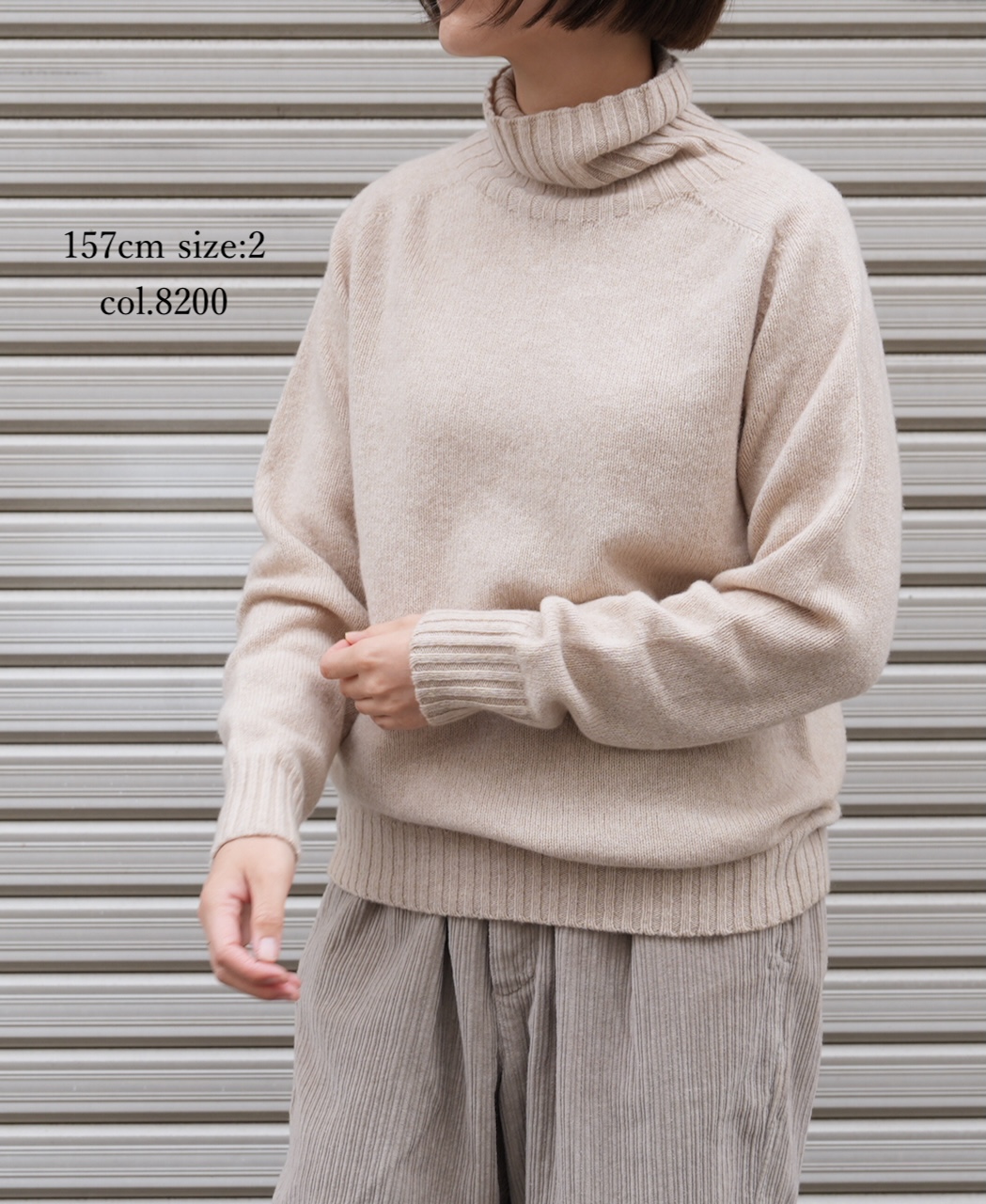 JNAMP1651 (ニット) POLO NECK SADDLE SHOULDER P/O