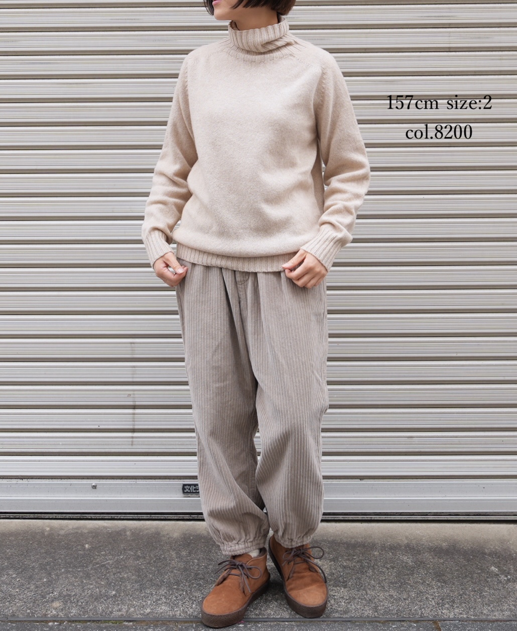 JNAMP1651 (ニット) POLO NECK SADDLE SHOULDER P/O
