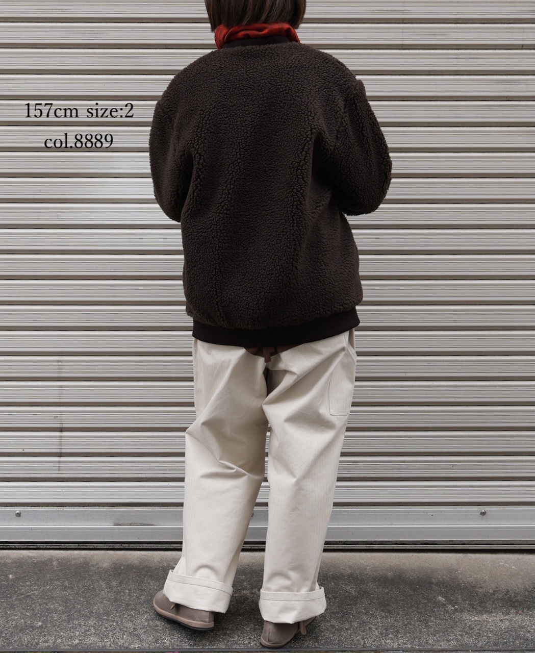 ADNAM2553(ジャケット) REVERSIBLE ZIP-UP FLEECE RIB COLLAR JACKET