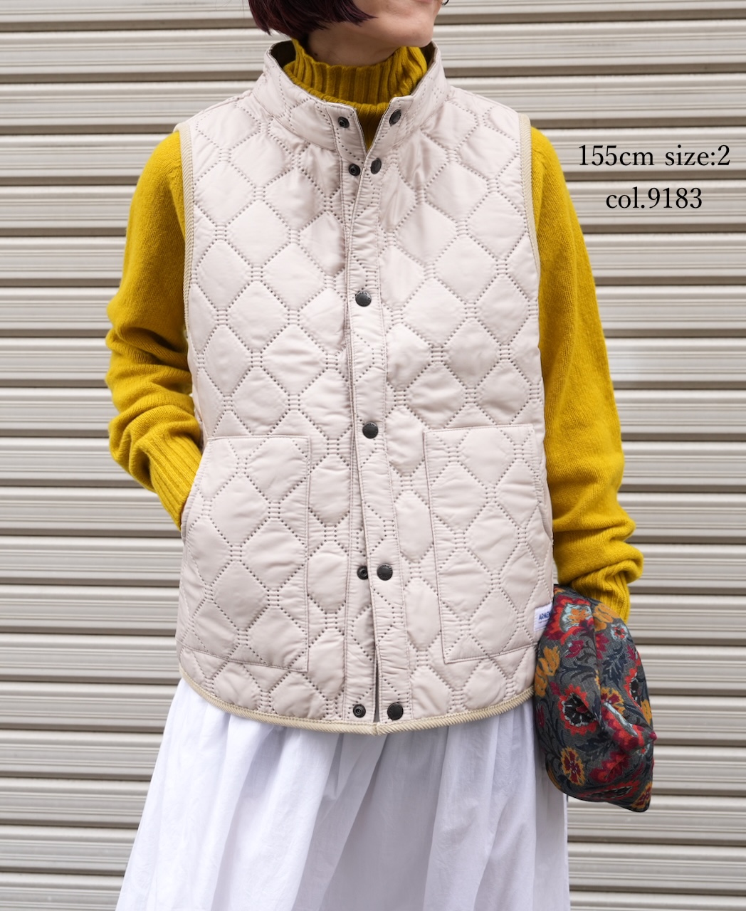 NAM9984PP (ベスト) POLY×POLY HEAT QUILT STAND COLLAR VEST