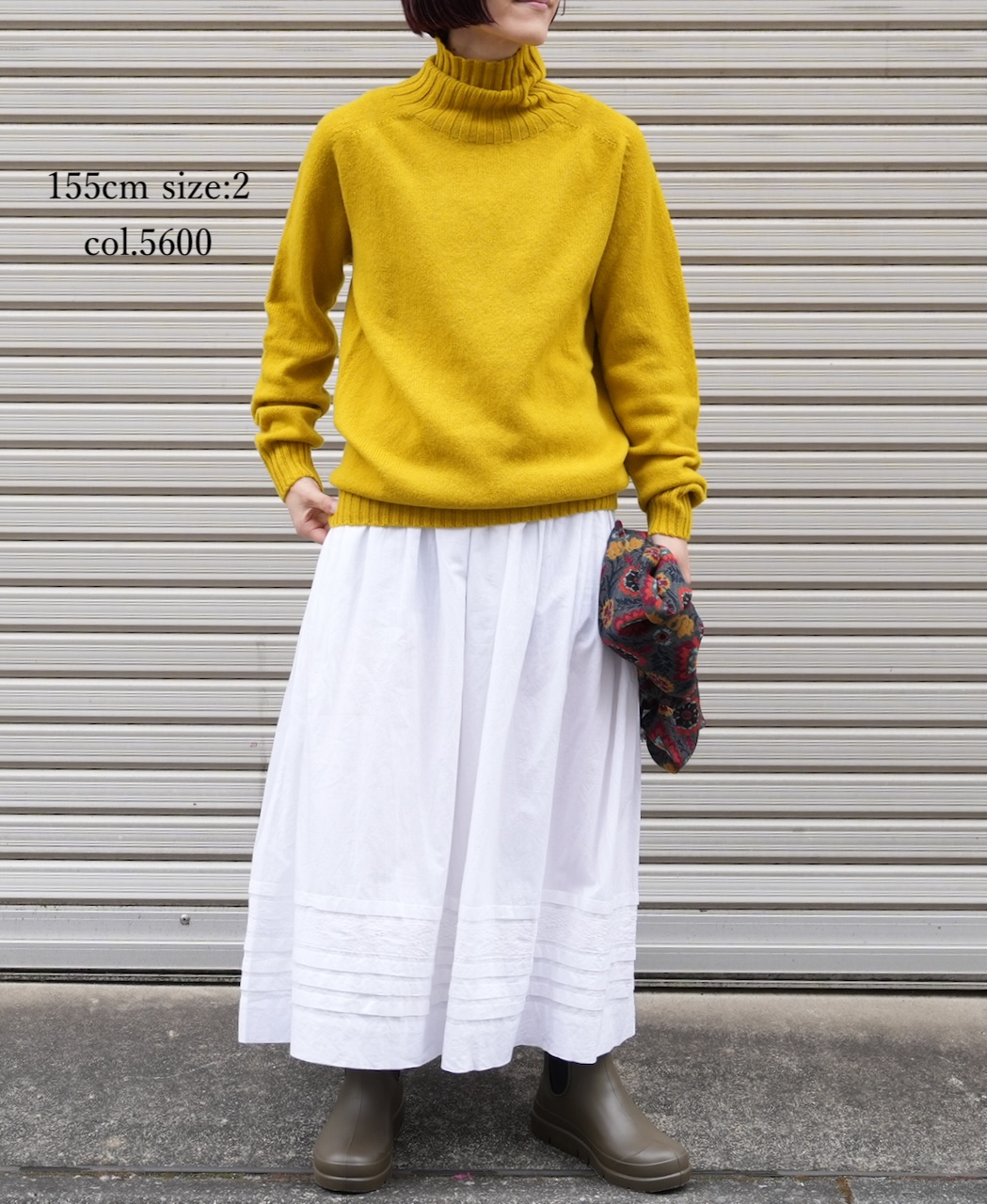 JNAMP1651 (ニット) POLO NECK SADDLE SHOULDER P/O