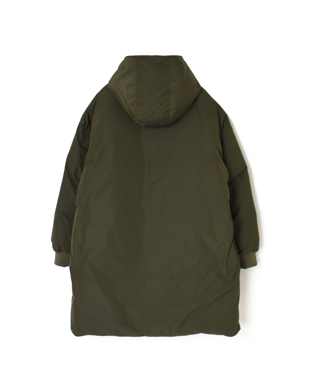 NAM2463 (コート) POLY×COTTON REVERSIBLE DOWN SNAP FRONT HOODED MIDI COAT