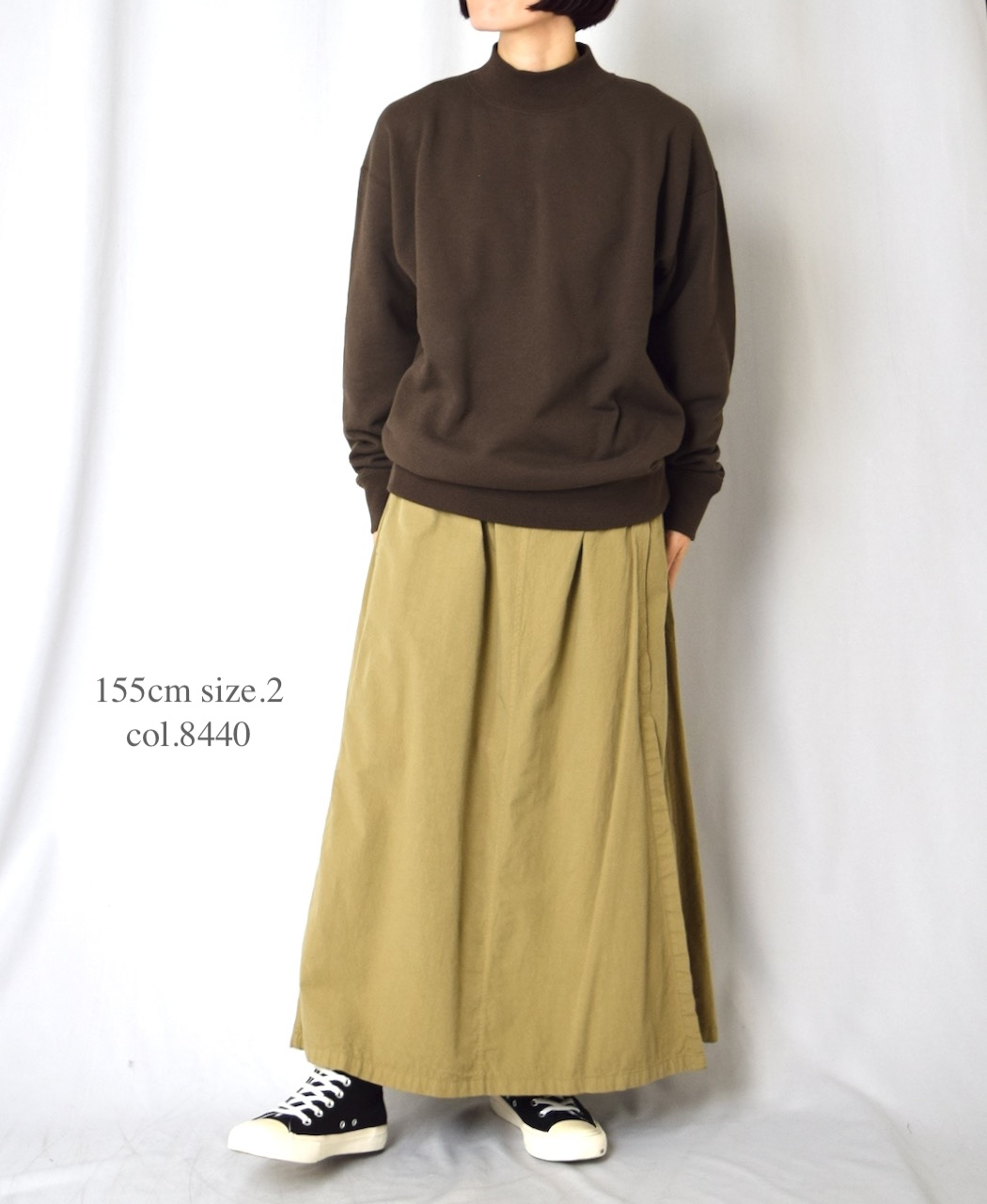 INAM2556PD(キュロット) 40s POPLIN OVER DYE WRAP CULOTTES WITH SEAM POCKET