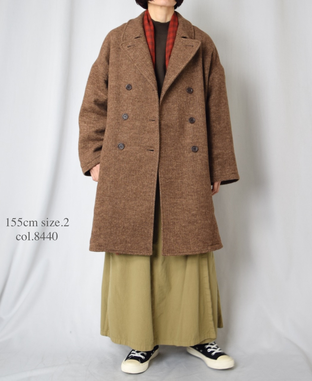 INAM2556PD(キュロット) 40s POPLIN OVER DYE WRAP CULOTTES WITH SEAM POCKET