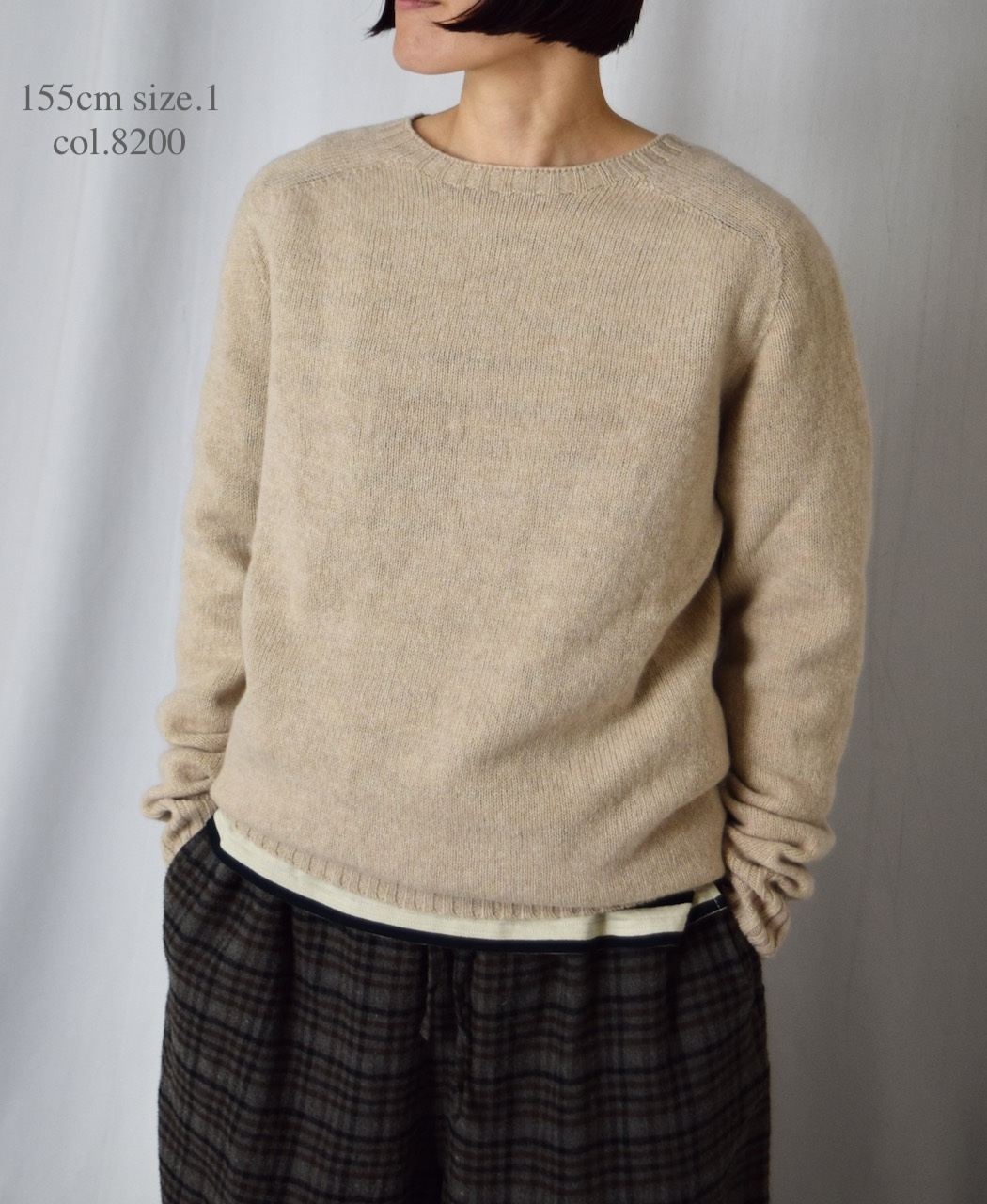 JNAMP1451 (ニット) CREW NECK SADDLE SHOULDER P/O