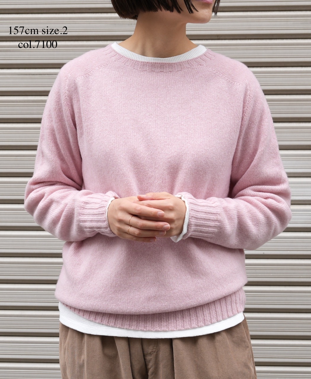 JNAMP1451 (ニット) CREW NECK SADDLE SHOULDER P/O