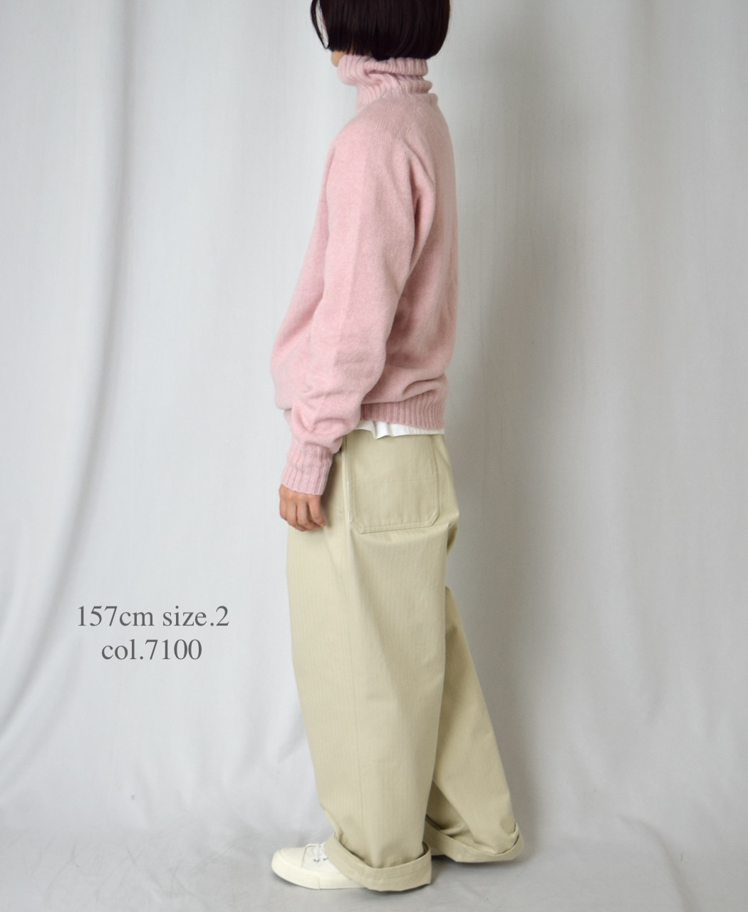JNAMP1651 (ニット) POLO NECK SADDLE SHOULDER P/O