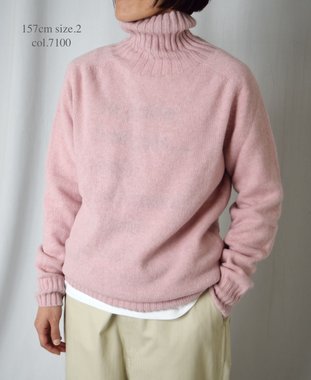 JNAMP1651 (ニット) POLO NECK SADDLE SHOULDER P/O
