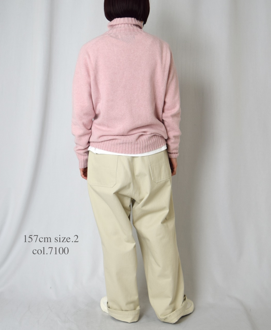 JNAMP1651 (ニット) POLO NECK SADDLE SHOULDER P/O