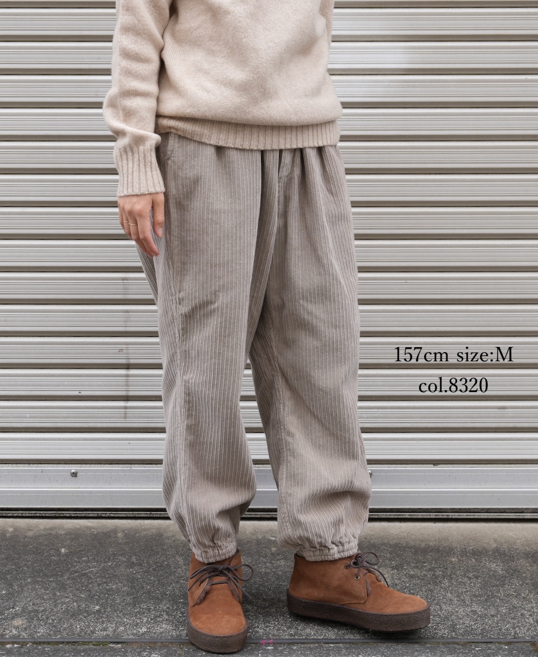 NVL2564D(パンツ)WIDE&NARROW WALE CORDUROY(OVERDYE) 60'S ORGANIC CAMBRIC EASY PANTS
