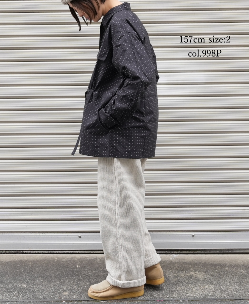 NSL25531(シャツ) 40s POPLIN DOT PRINT REGULAR COLLAR FLAP POCKET SHIRT