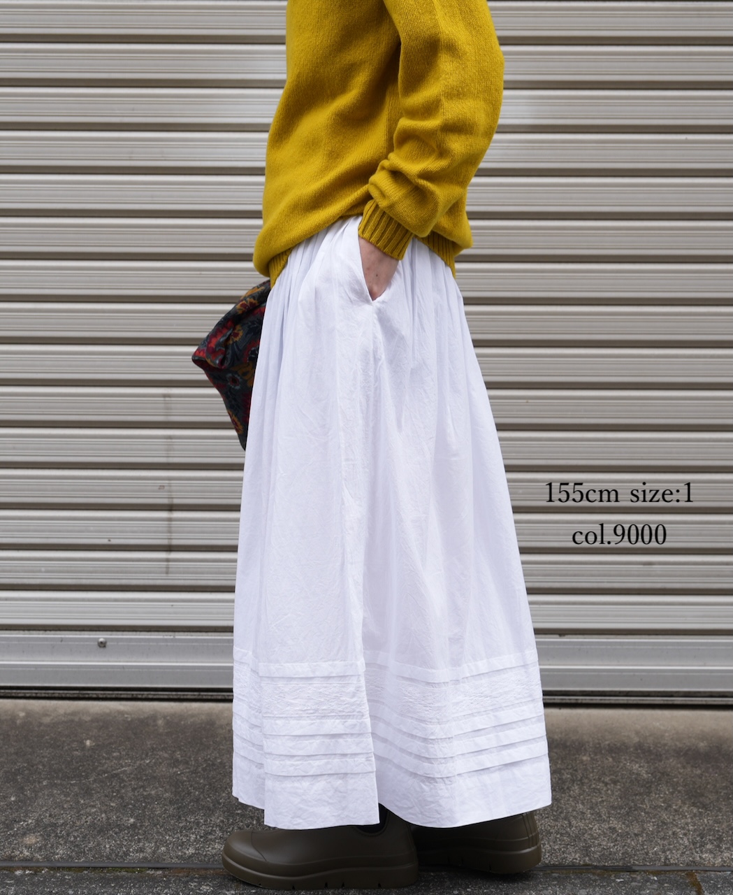 NSL25624(スカート) 60s CAMBRIC PLAIN WITH LACE GATHERED SKIRT