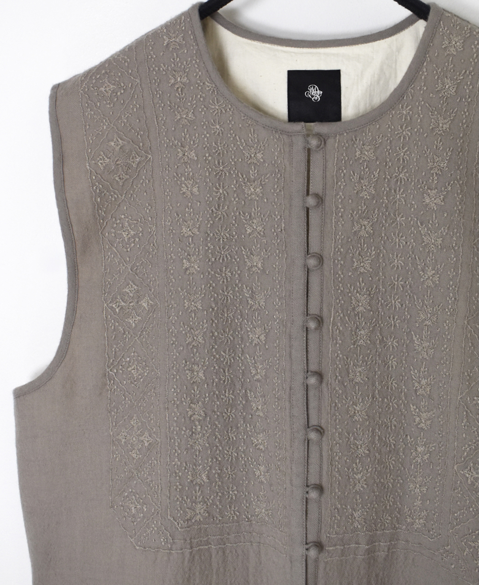 NMDS25602(ボレロ) BOILED WOOL PLAIN EMB BOLERO