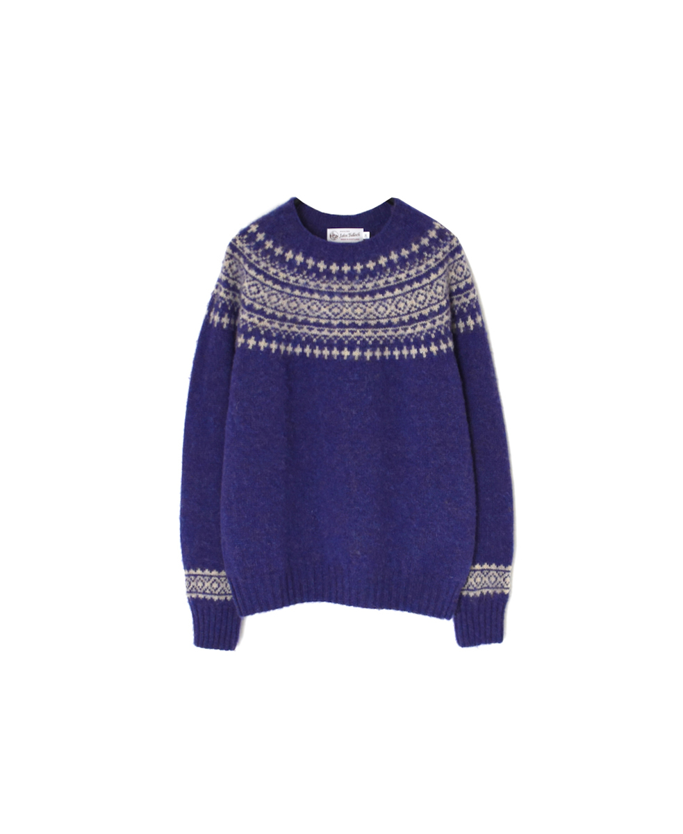 NJT1661(ニット) SHETLAND WOOL NORDIC HEAVY BRUSH CREW-NECK PULLOVER
