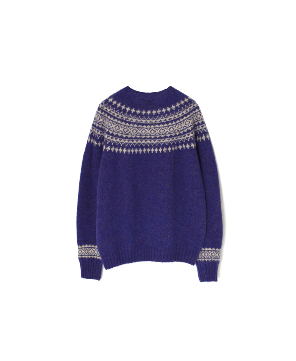 NJT1661(ニット) SHETLAND WOOL NORDIC HEAVY BRUSH CREW-NECK PULLOVER
