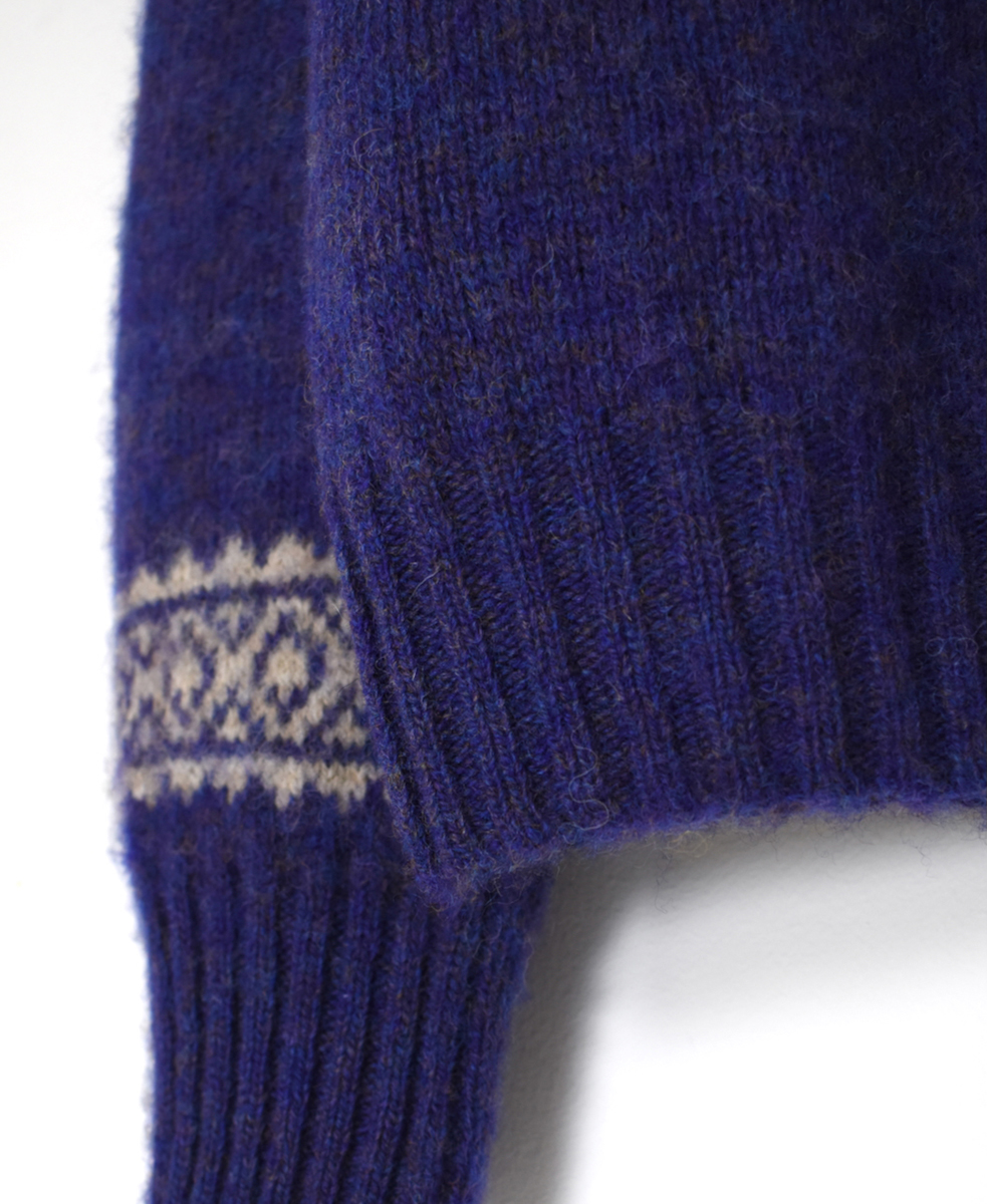 NJT1661(ニット) SHETLAND WOOL NORDIC HEAVY BRUSH CREW-NECK PULLOVER
