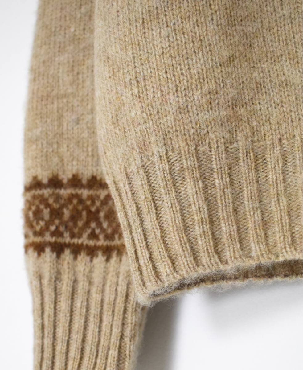 NJT1661(ニット) SHETLAND WOOL NORDIC HEAVY BRUSH CREW-NECK PULLOVER