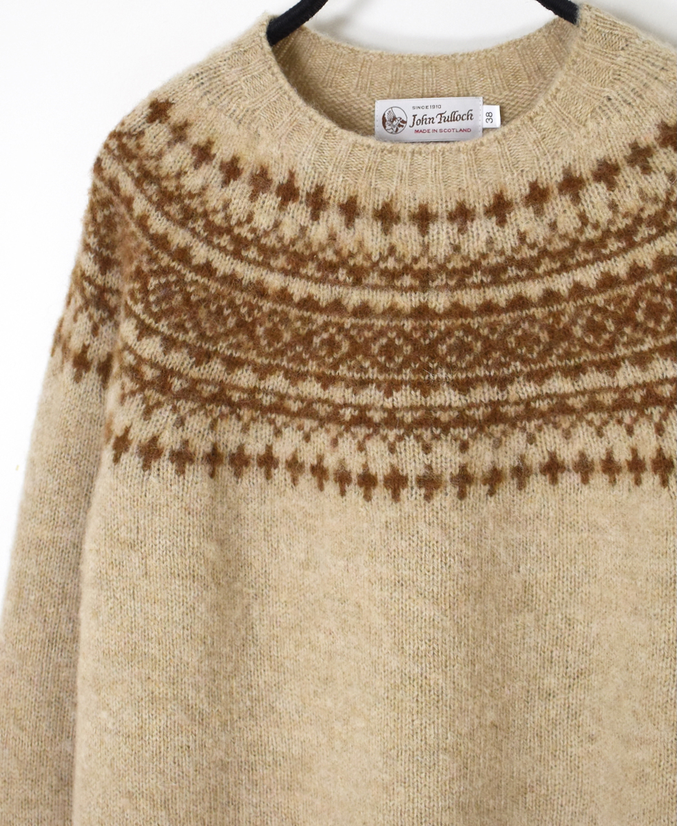 NJT1661(ニット) SHETLAND WOOL NORDIC HEAVY BRUSH CREW-NECK PULLOVER