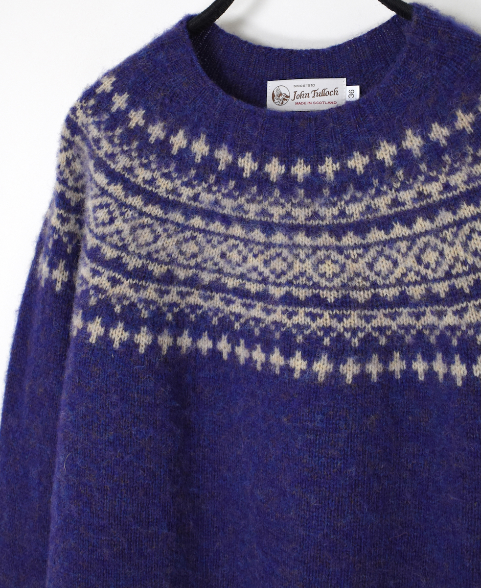 NJT1661(ニット) SHETLAND WOOL NORDIC HEAVY BRUSH CREW-NECK PULLOVER